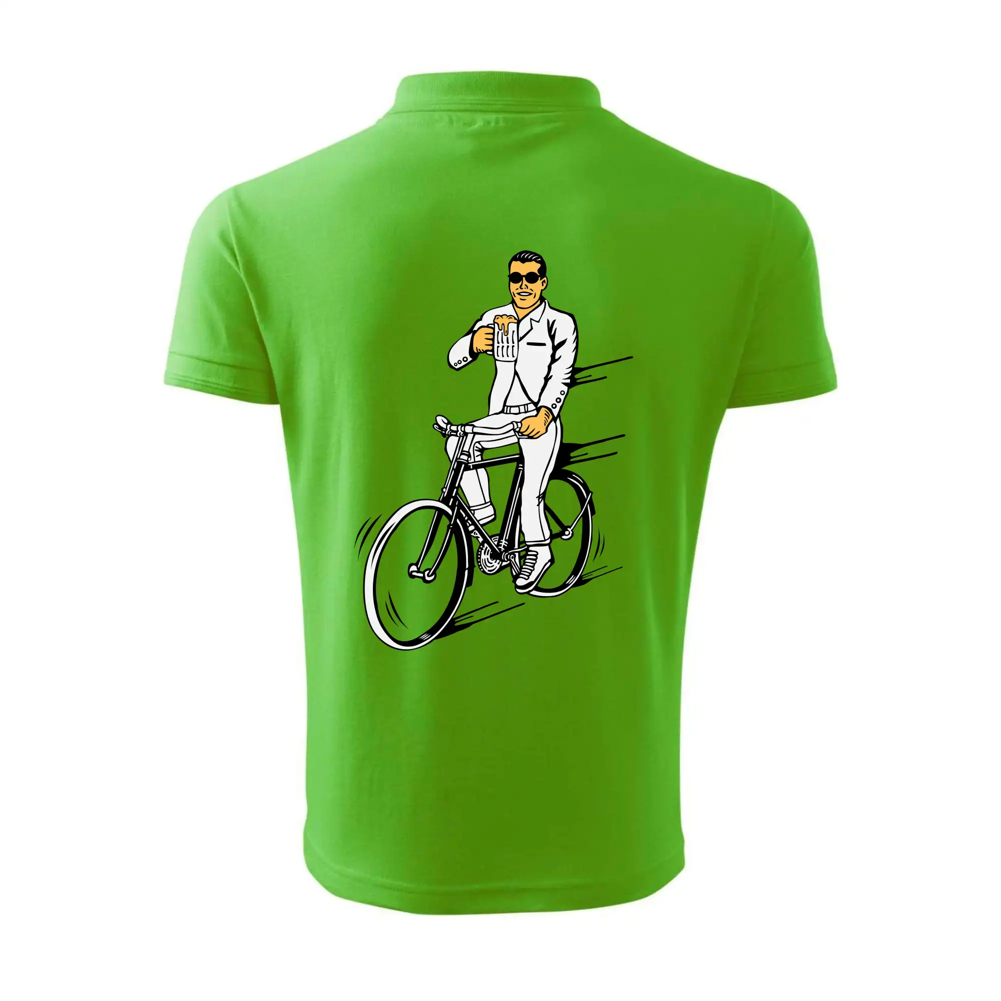 Gentleman na kole s pivem