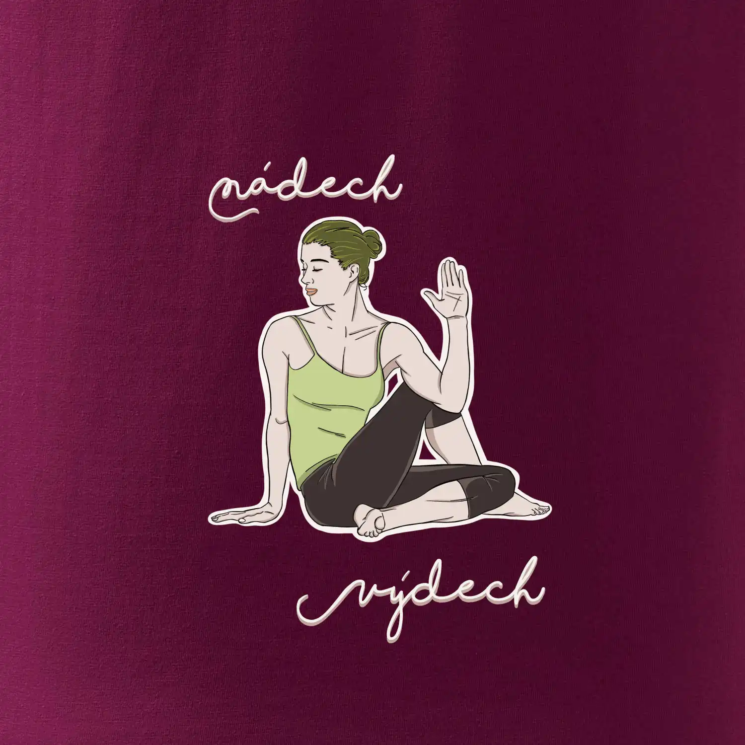 Yoga nádech výdech (Radek Pilař ART)