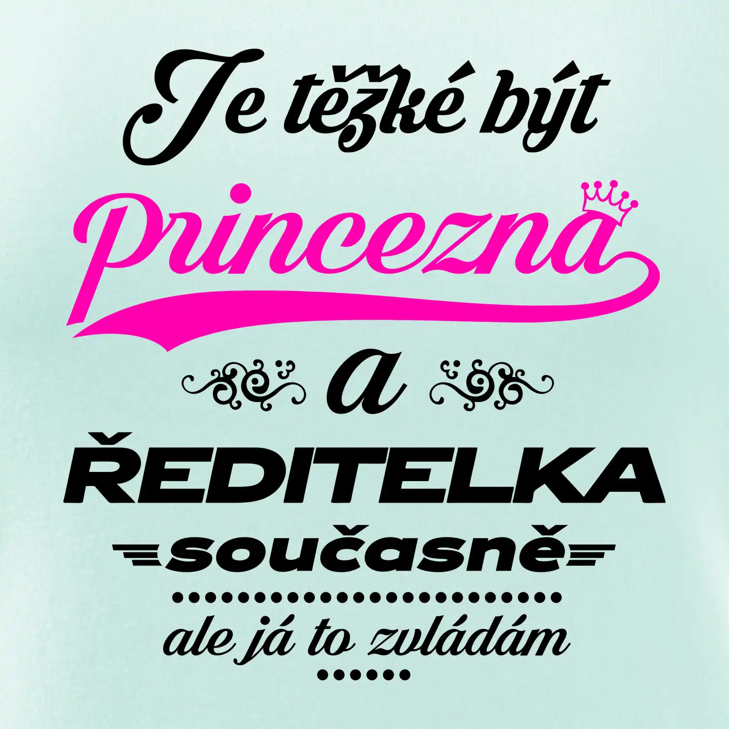 Je těžké být princezna - ředitelka
