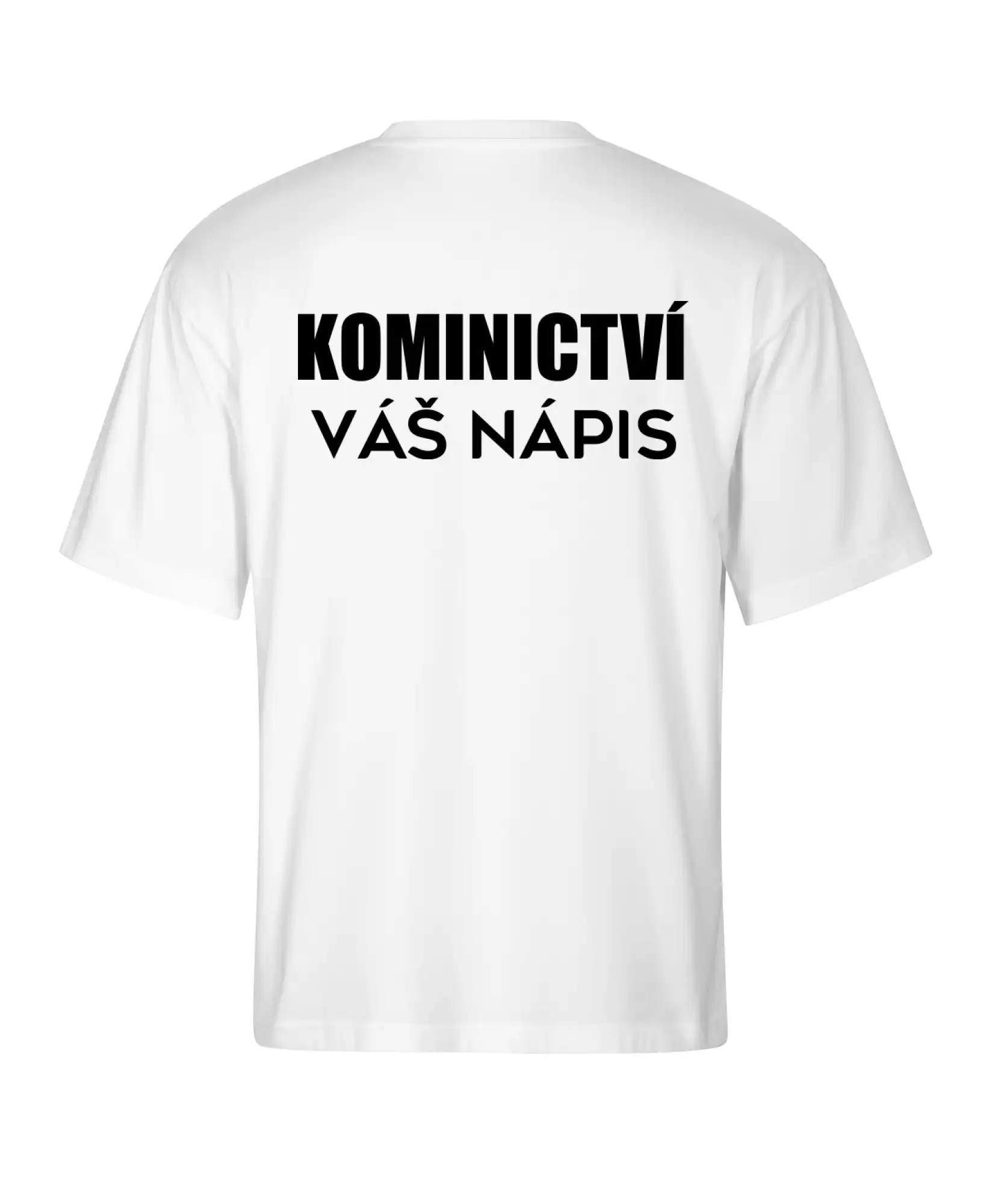Kominík logo + nápis na zádech