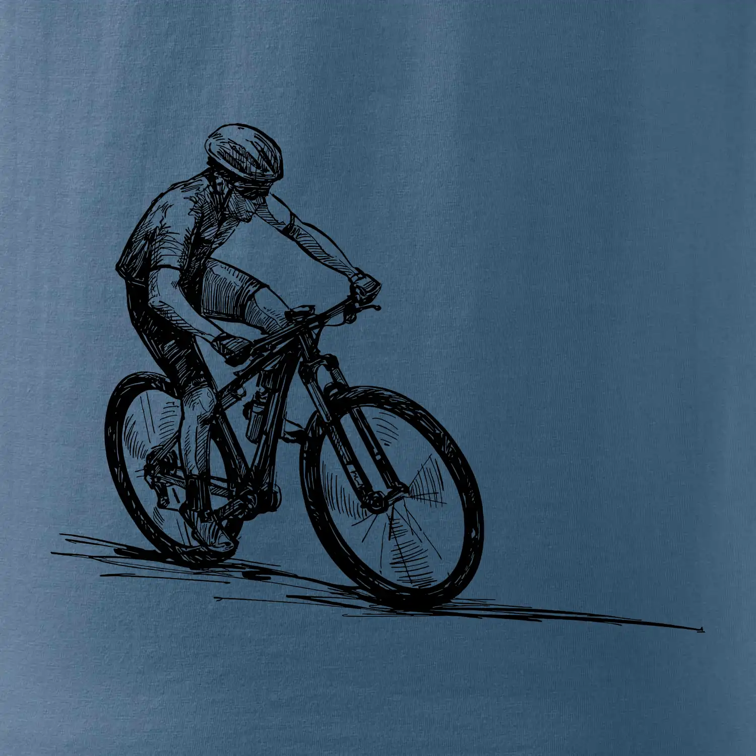 MTB kreslený cyklista