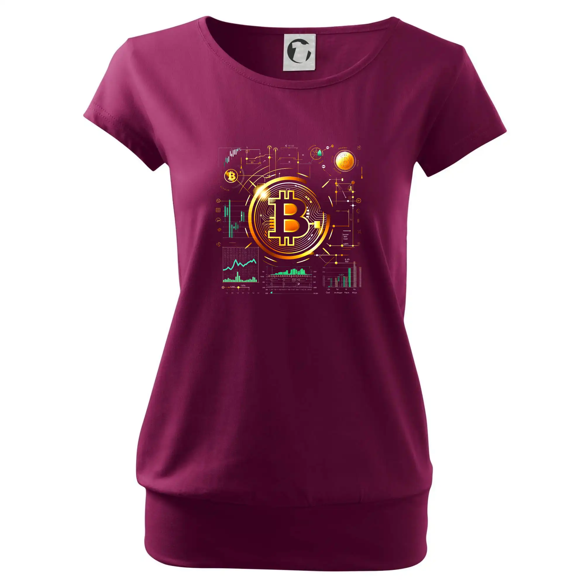 Bitcoin logo s grafy