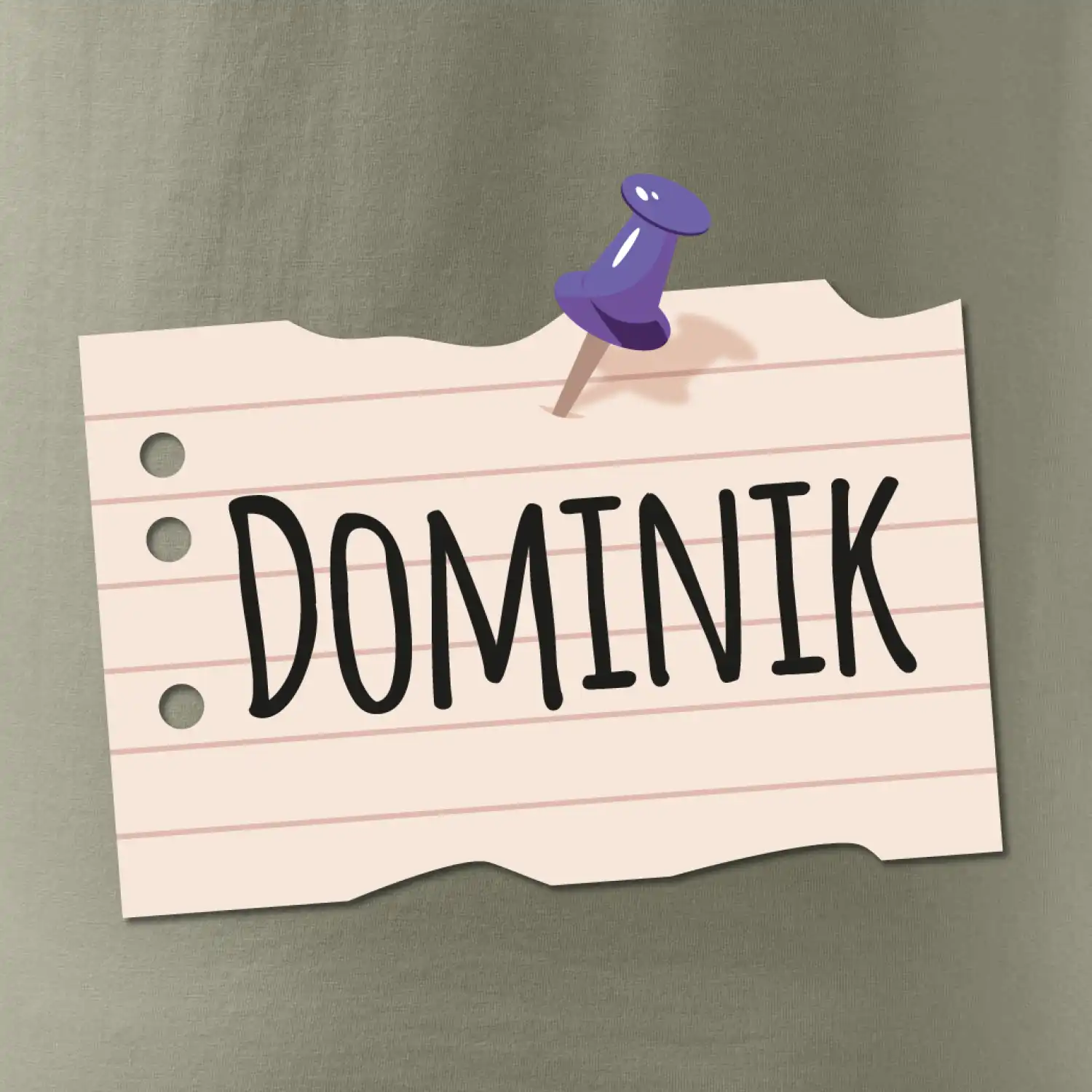 Papírek se jmenovkou - prso - vlastní jméno