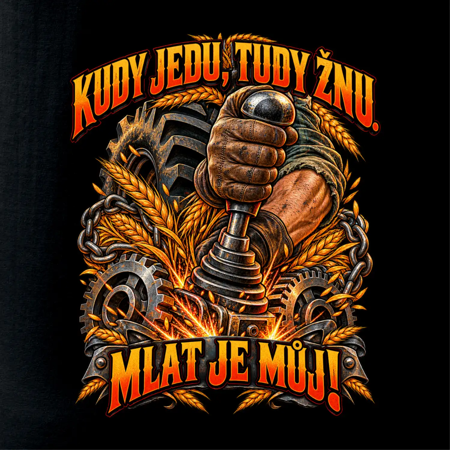 Kudy jedu tudy žnu řadicí páka traktoru