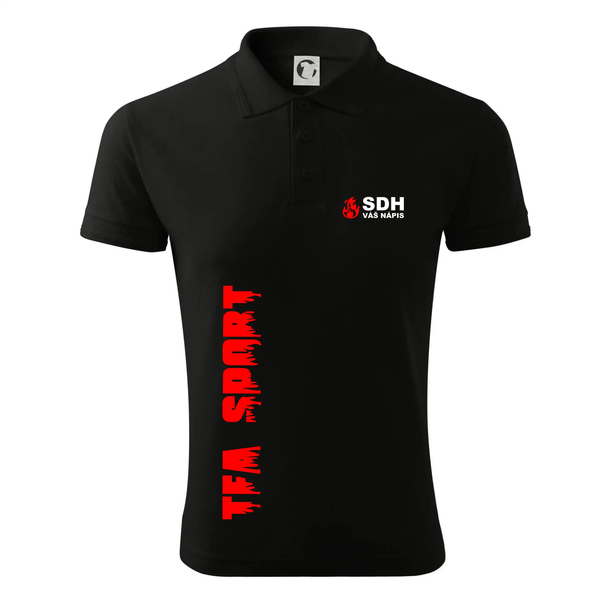 TFA Sport SDH (červený oheň) - Vlastní nápis