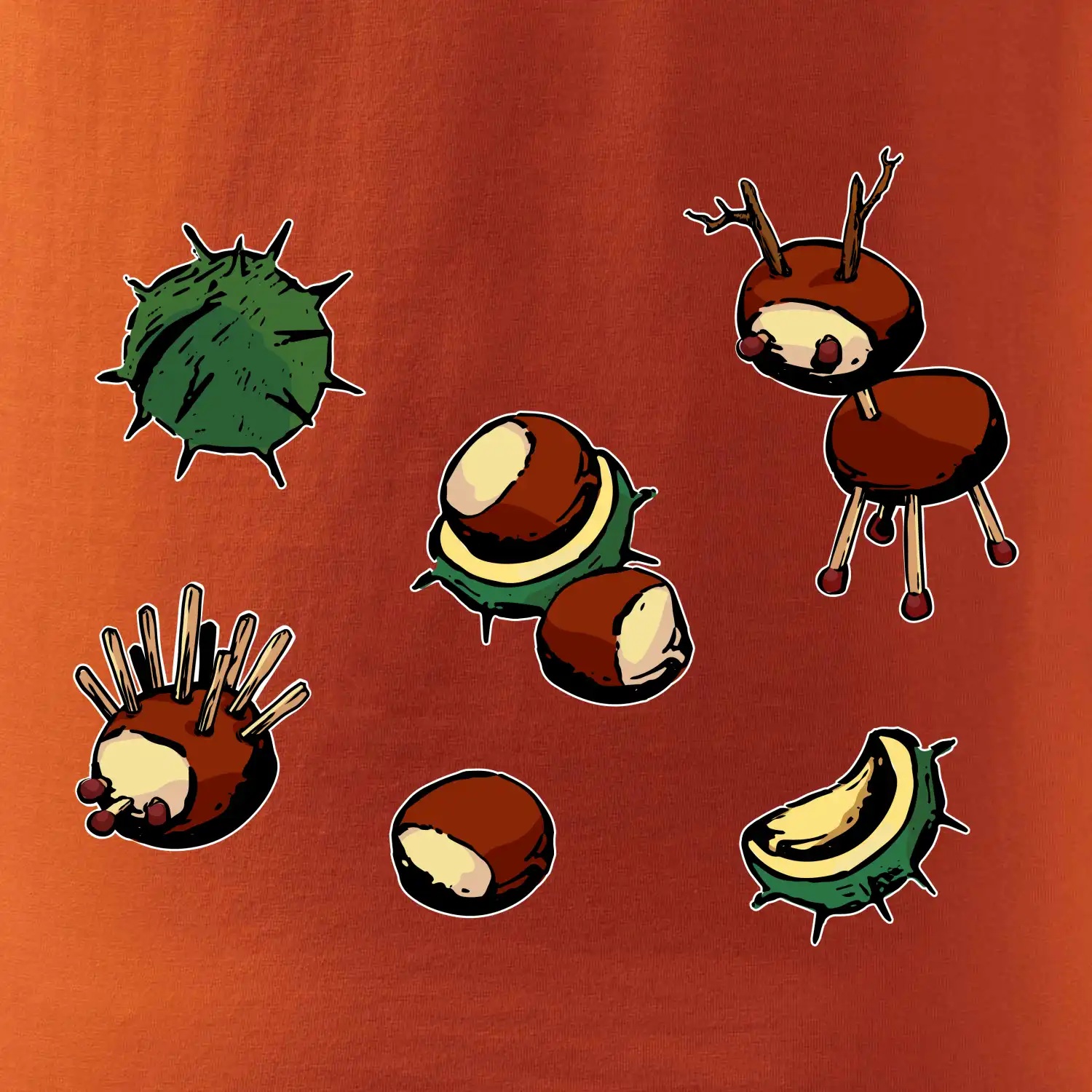 Kaštanová zvířátka - obdelník