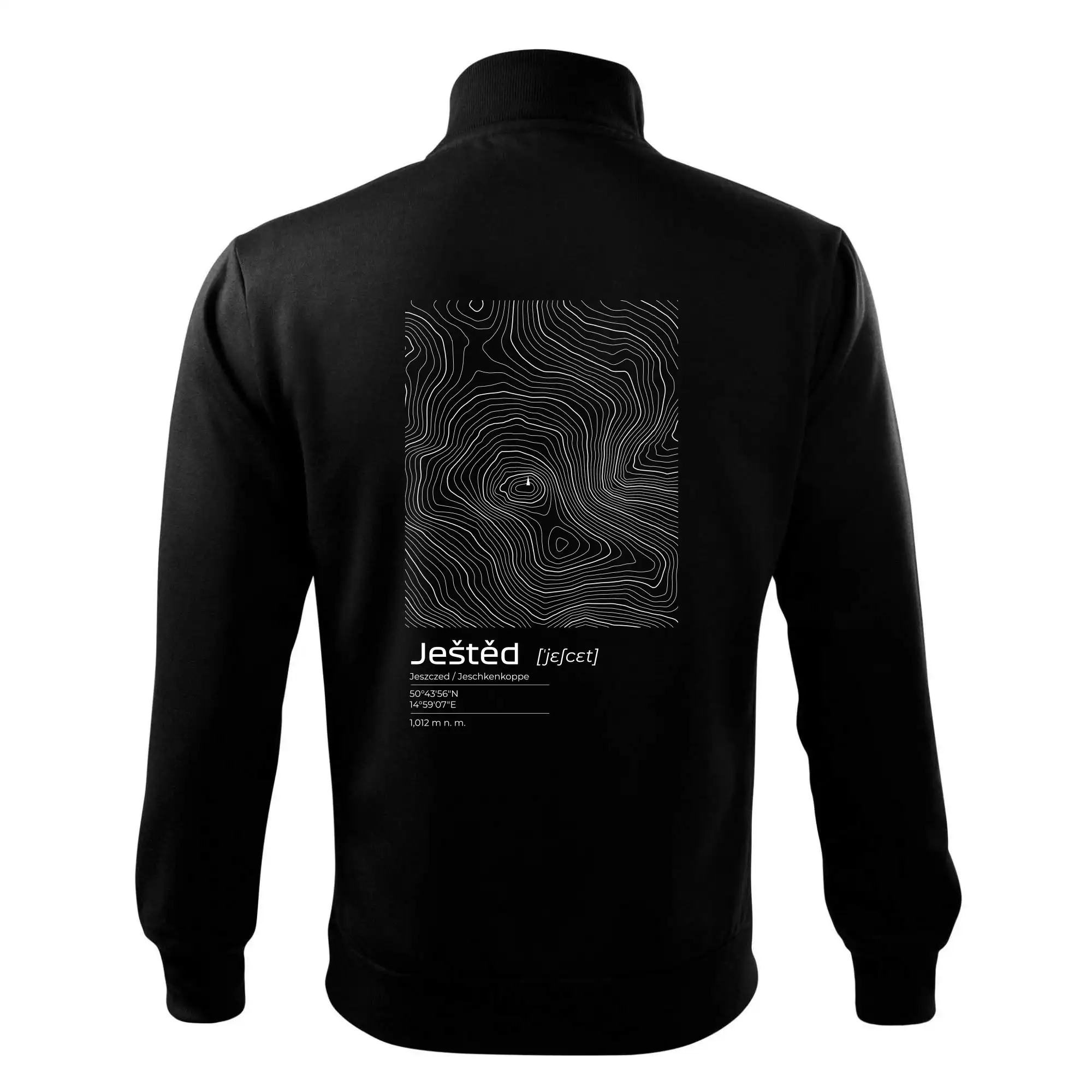 Ještěd - vrstevnice v obdélníku