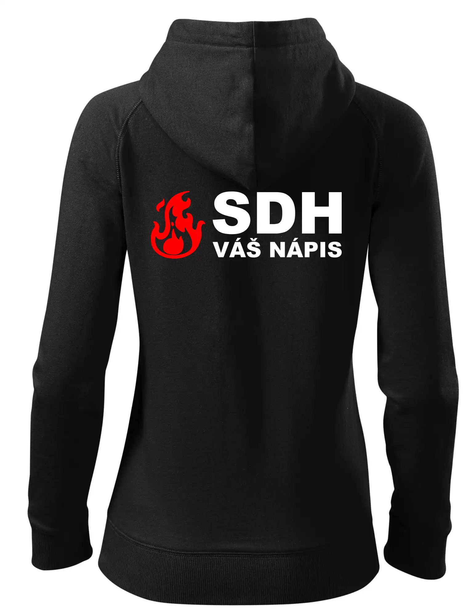SDH nápis (oheň, název sboru - vlastní nápis)