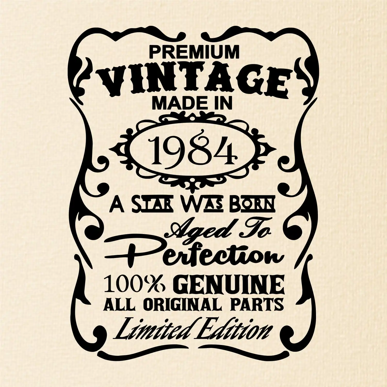 Vintage Etiketa - 1984