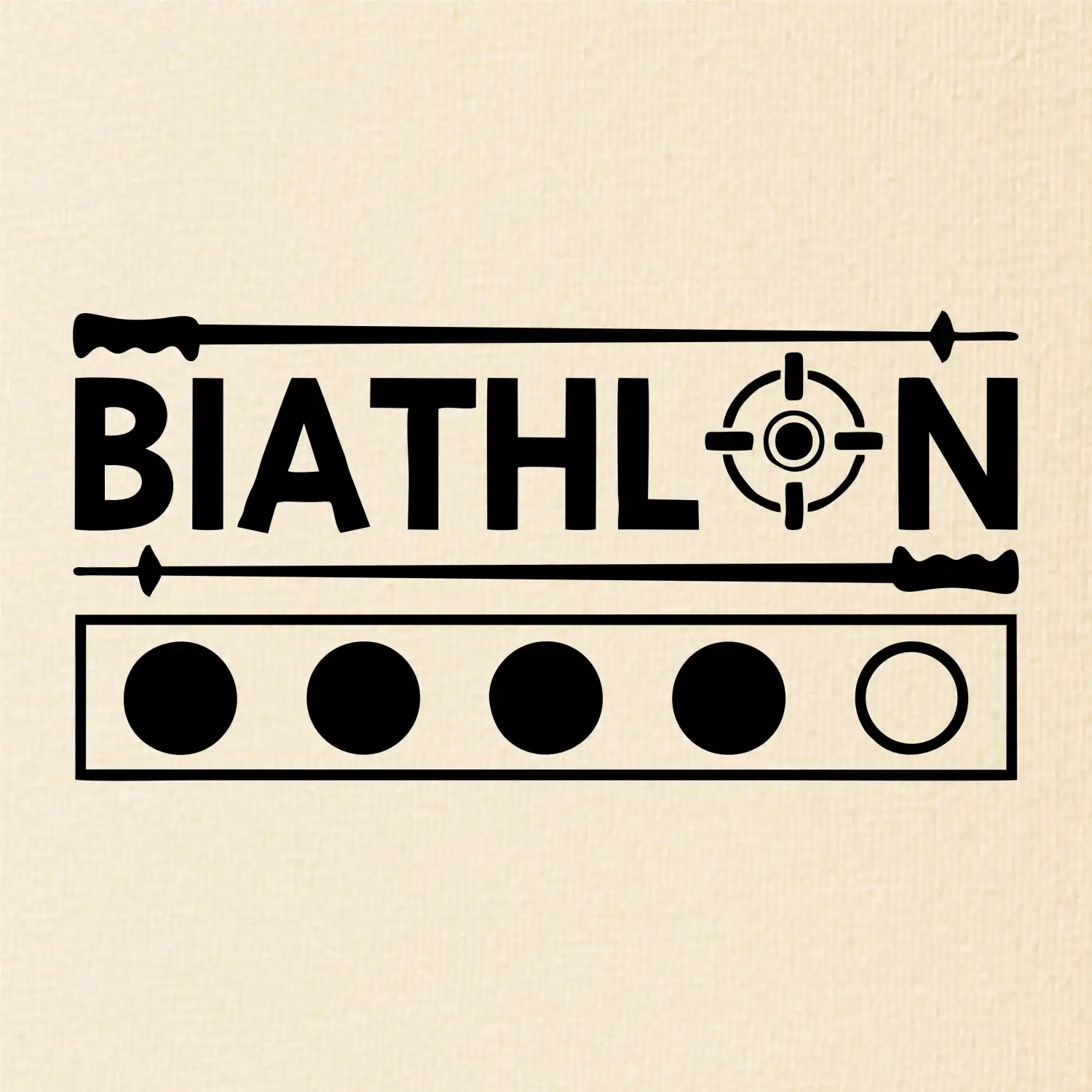 Biathlon terč a hůlky