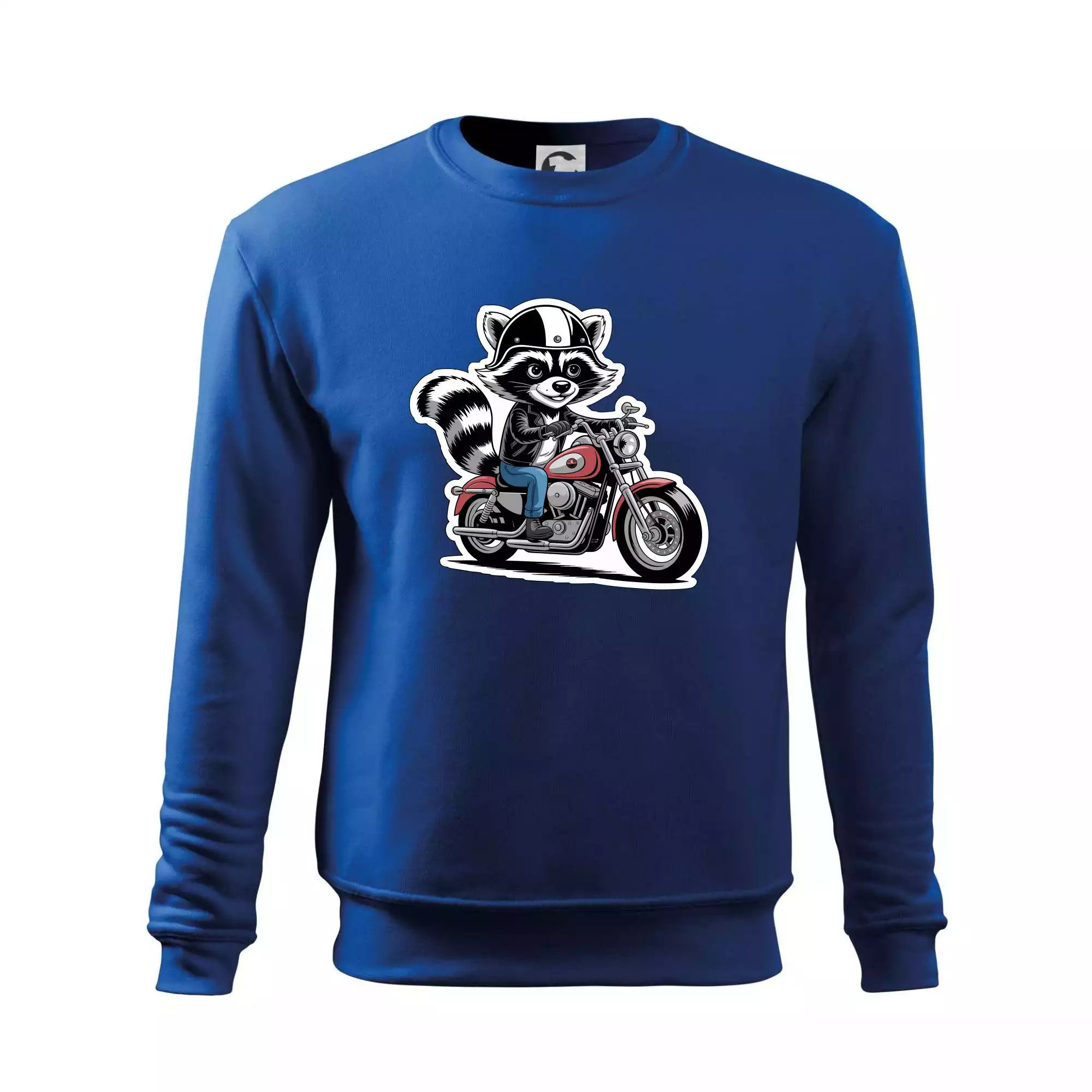 Mýval na motorce kreslený