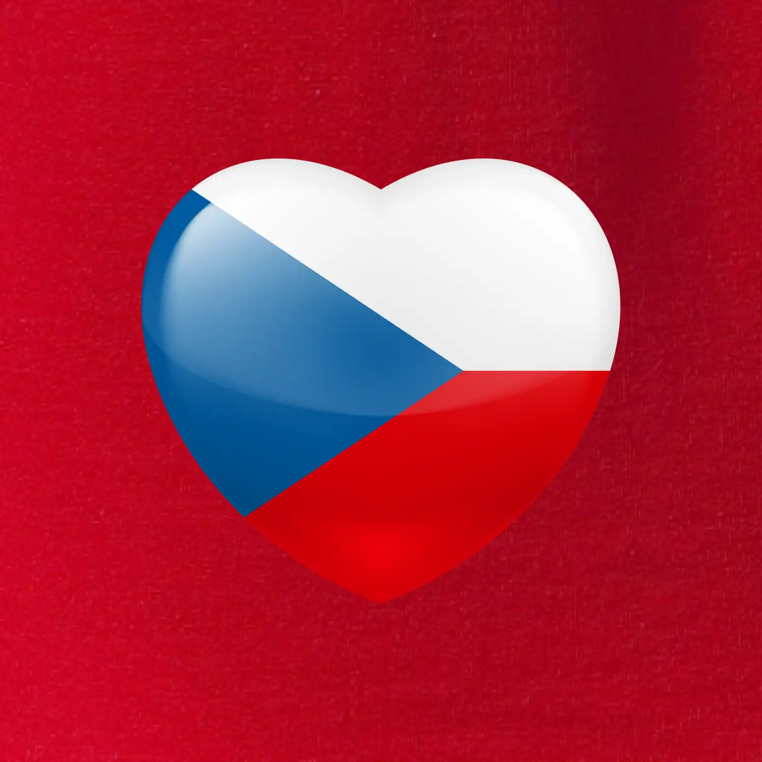 České srdce - vlajka