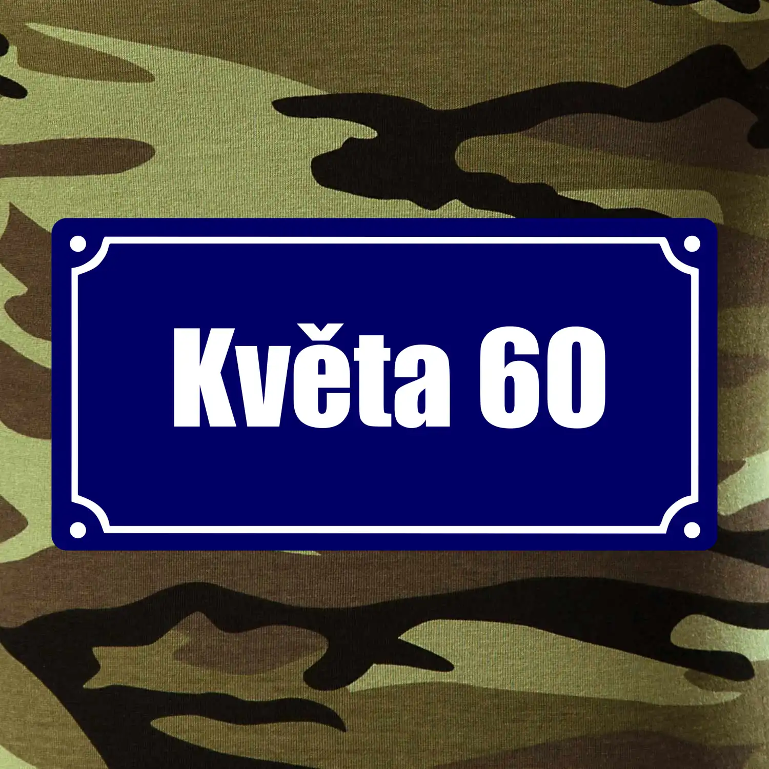 Jméno a věk - uliční cedule - modrá