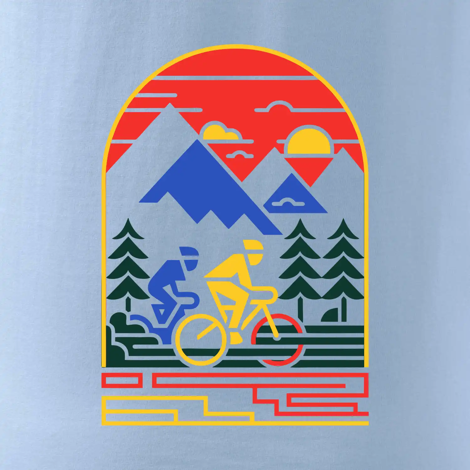 Cyklista na horách - logo