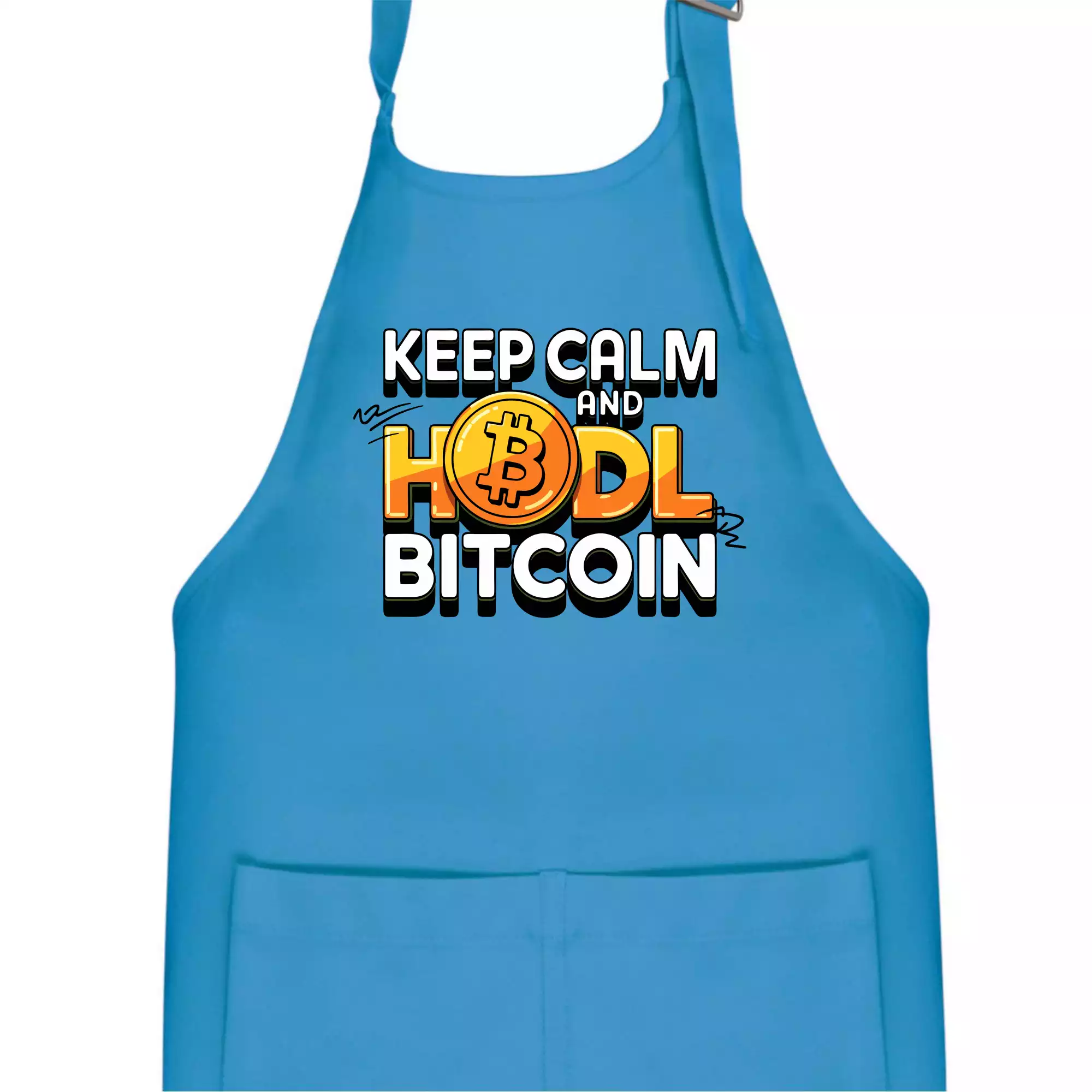 3D nápis Keep Calm and HODL Bitcoin