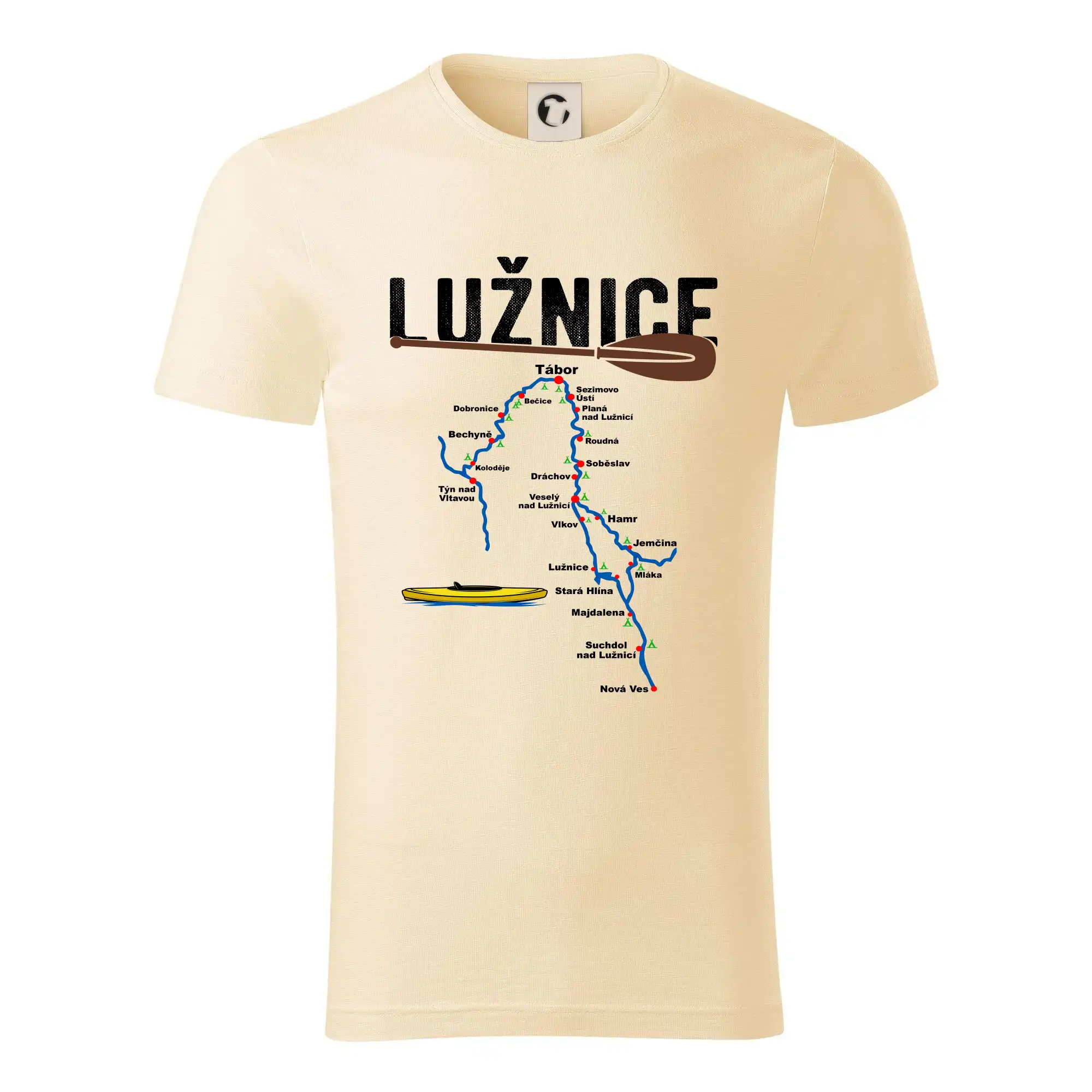 Mapa řeky Lužnice