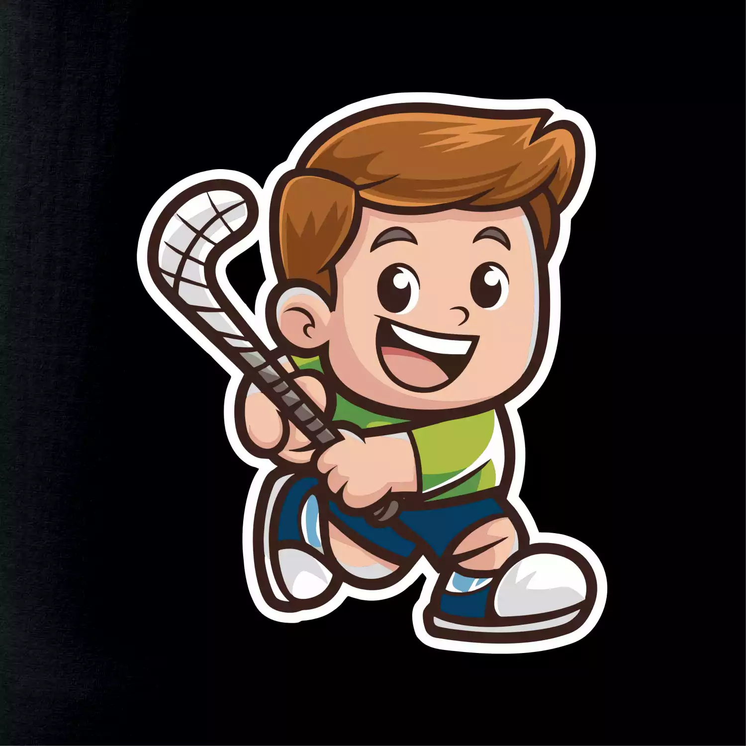 Ikona pozemní hokej kluk