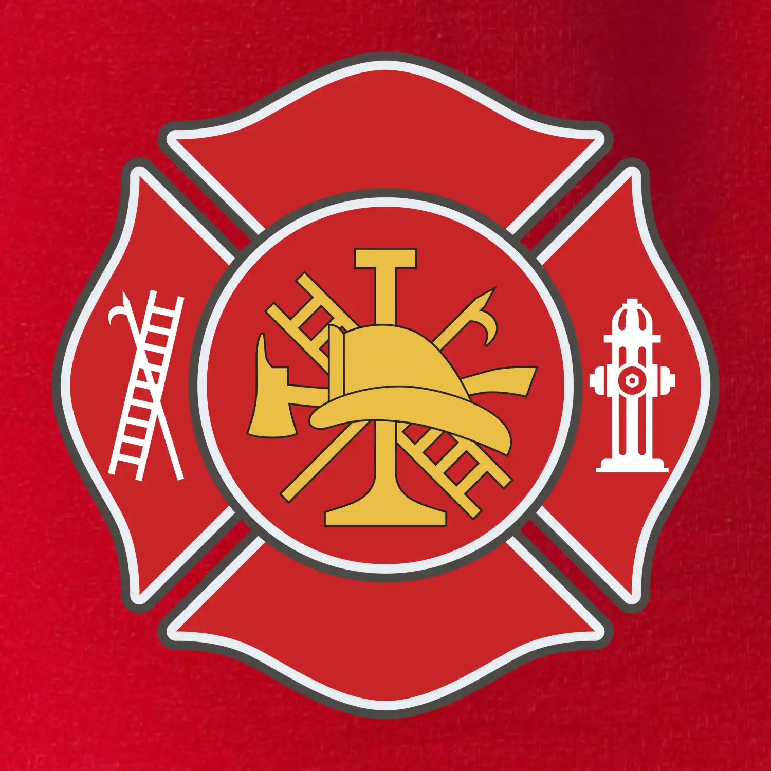 Fire department logo červené