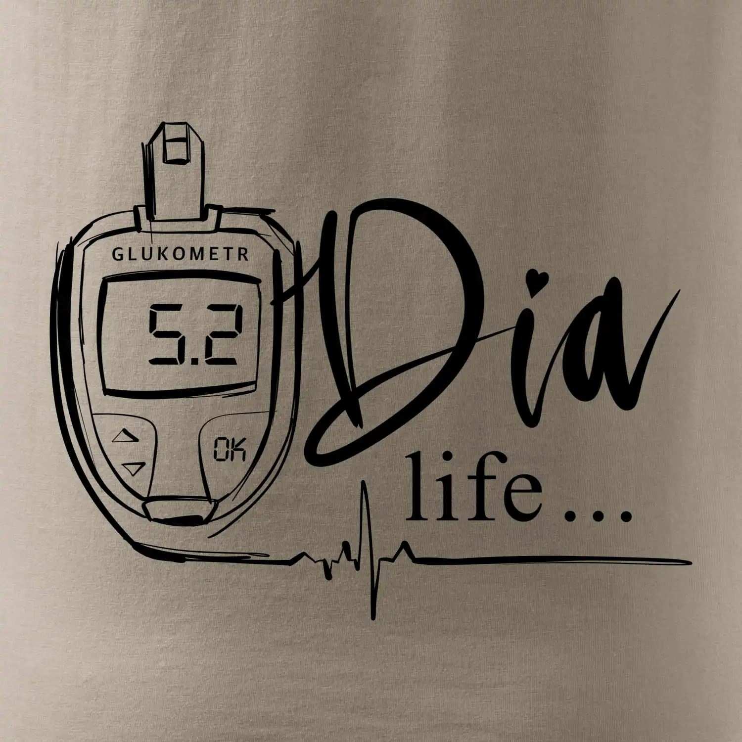 D I A Life - kreslený glukometr