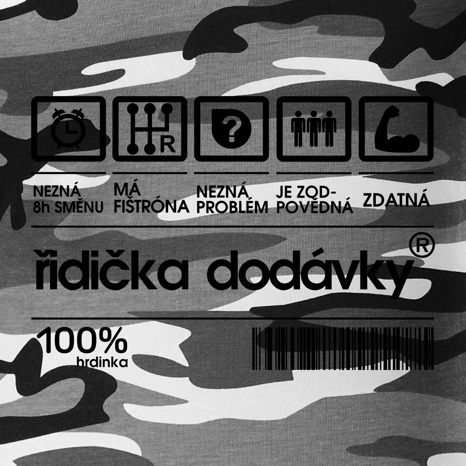 Čárový kód - řidička dodávky