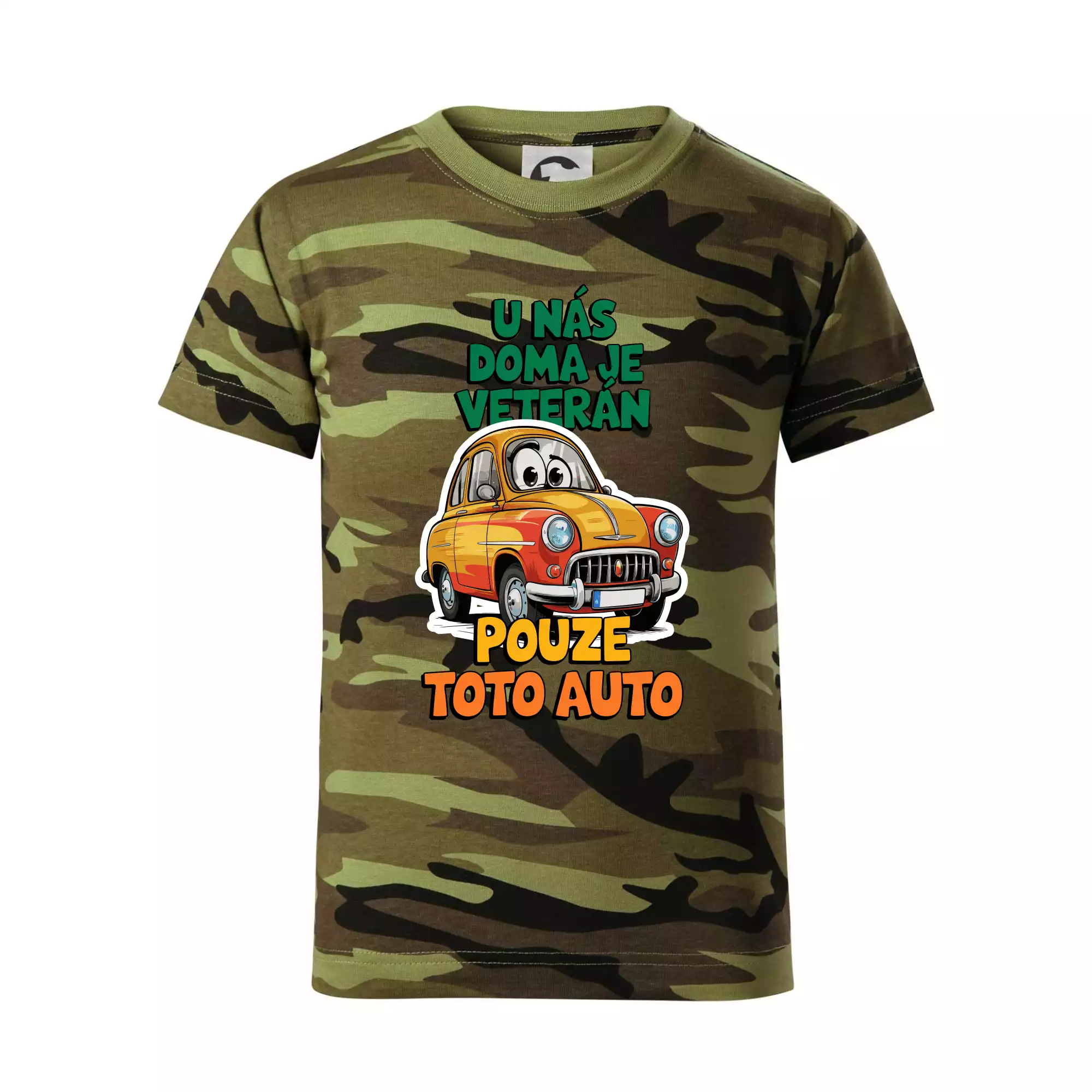 U nás doma je veterán pouze toto auto barevný nápis