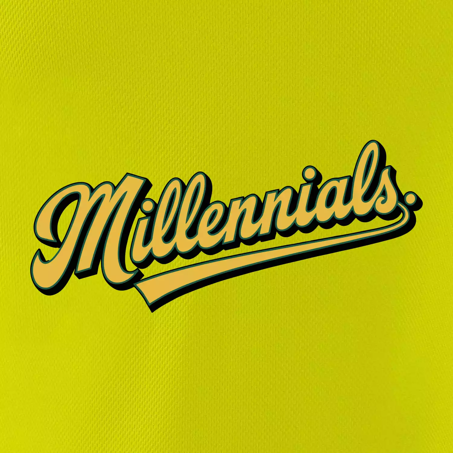 Generace Y - Millennials žlutý nápis