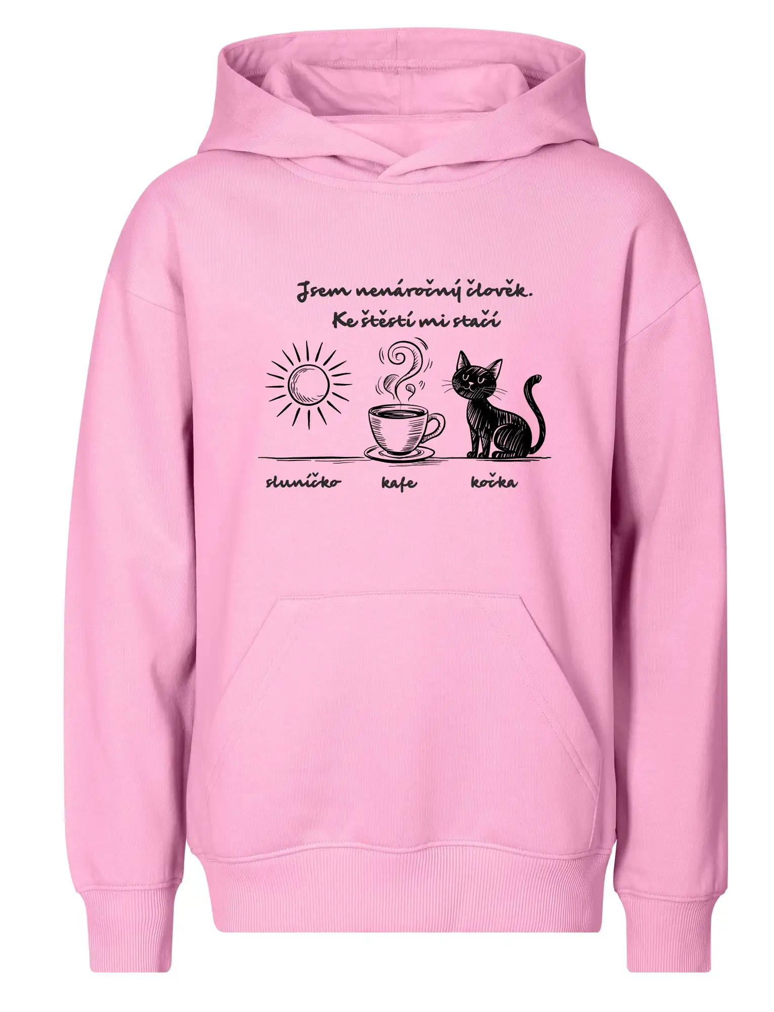 Jsem nenáročný člověk. Ke štěstí mi stačí sluníčko kafe kočka