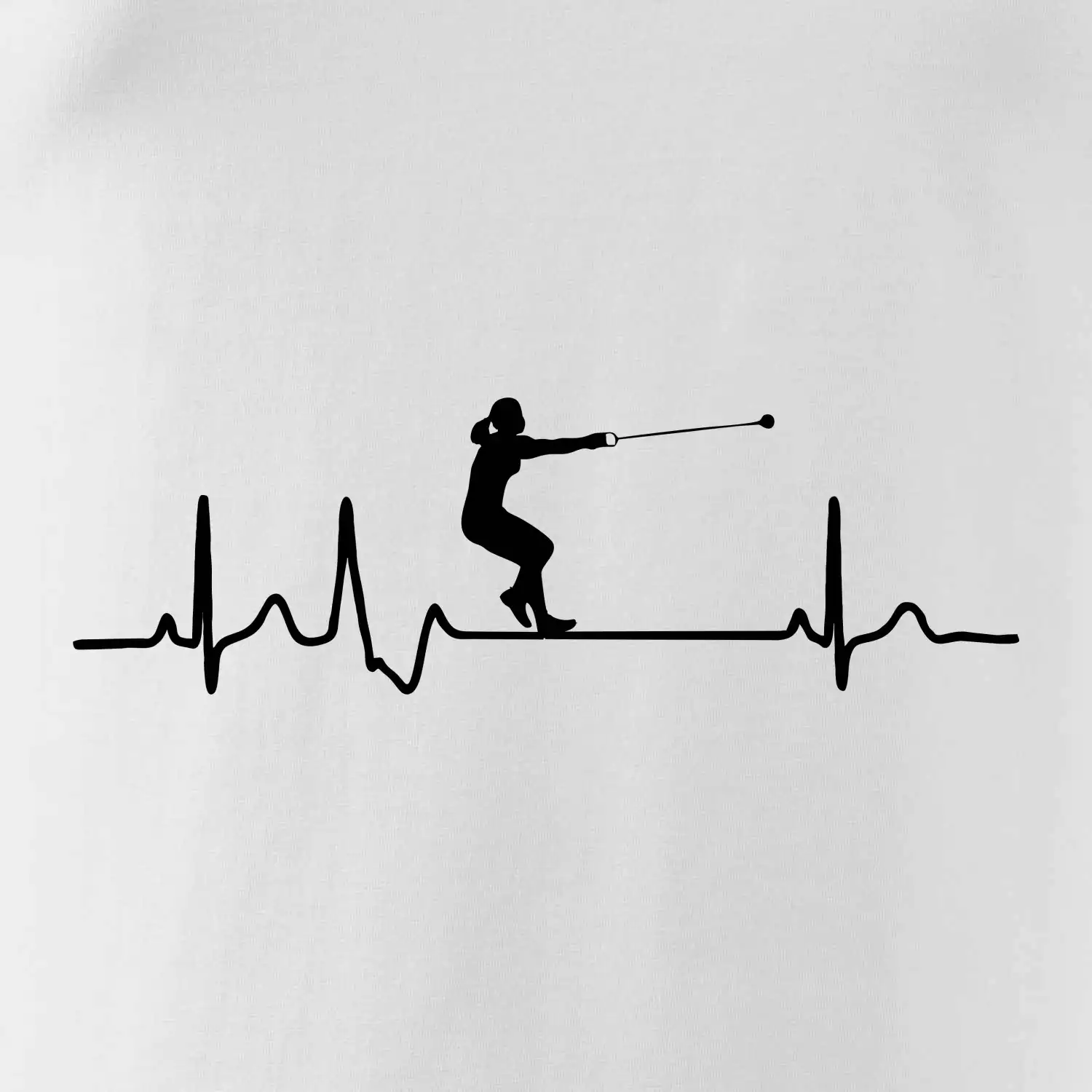 EKG hod kladivem žena