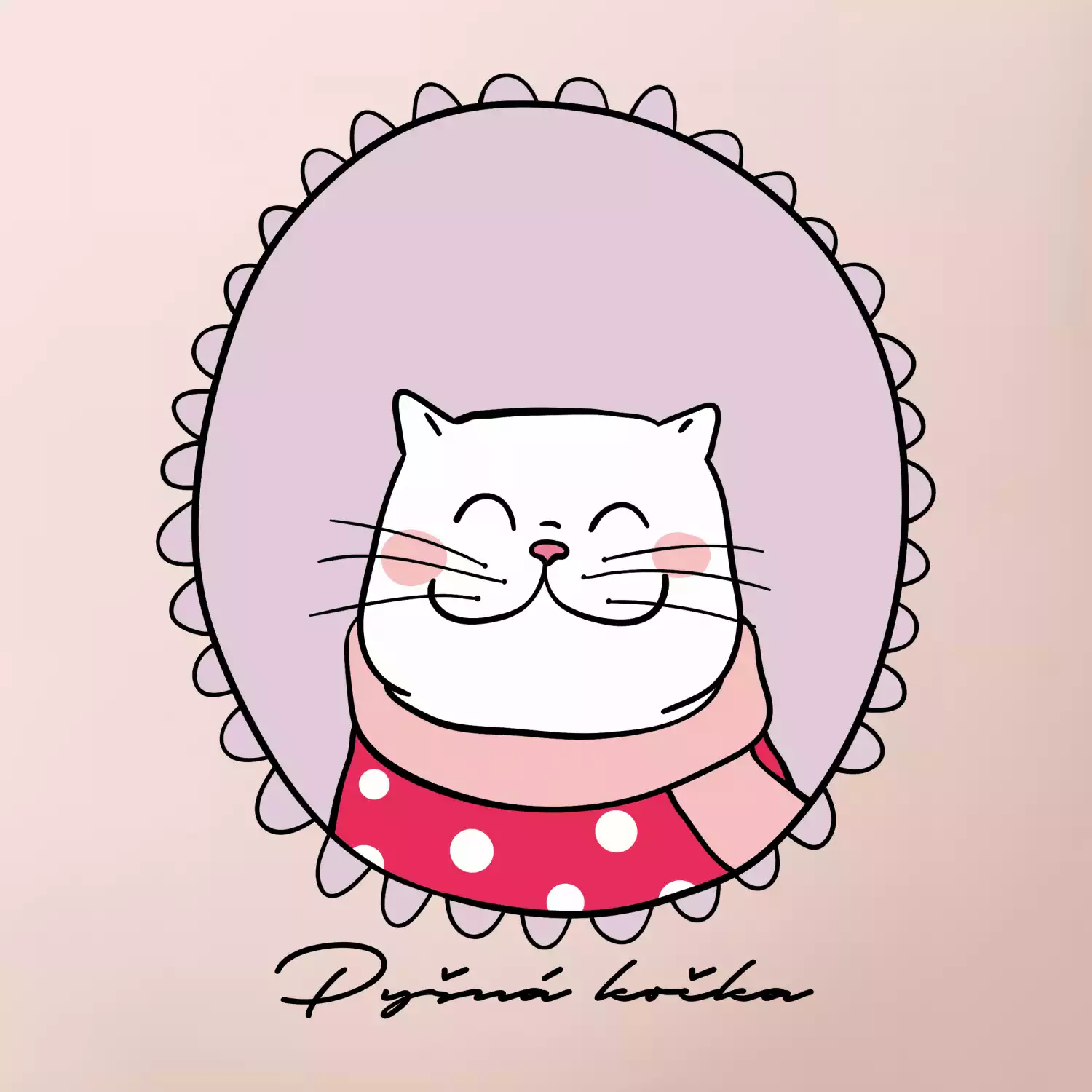 Pyšná kočka fialová