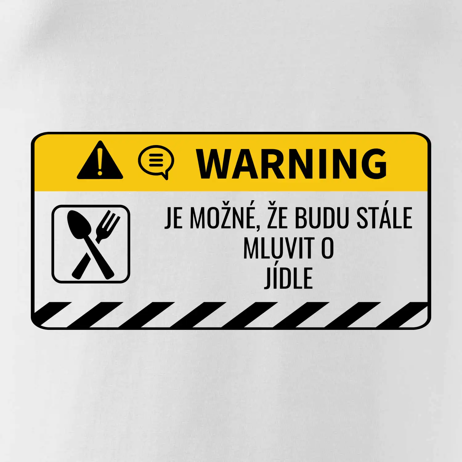 Warning mluvení - Jídlo