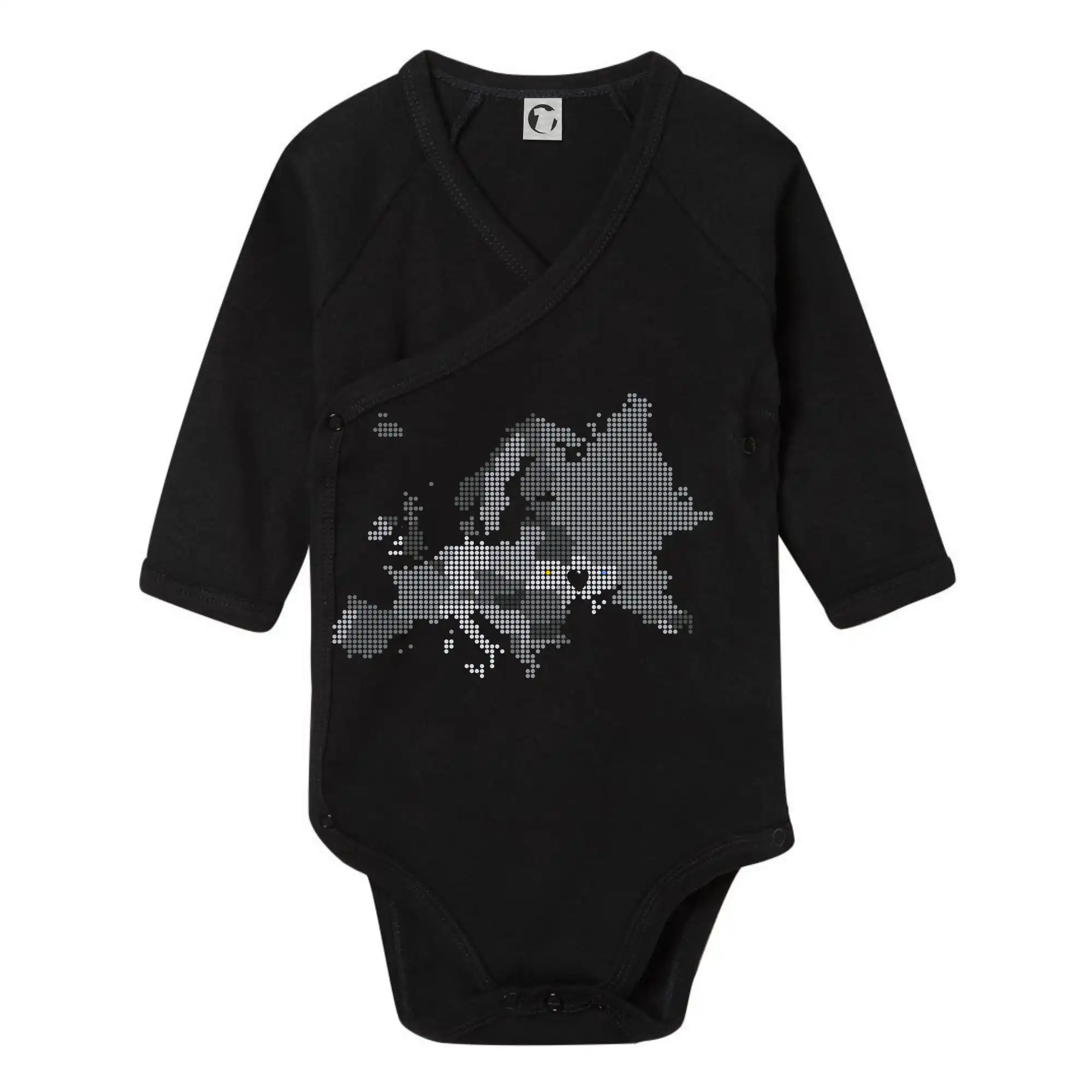 Mapa Evropy - srdce v Ukrajině