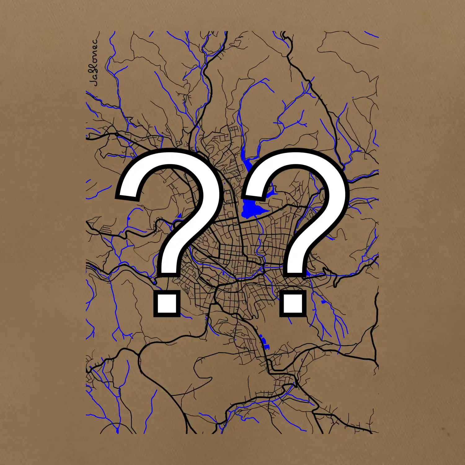 Vaše město - Mapa s vodními toky