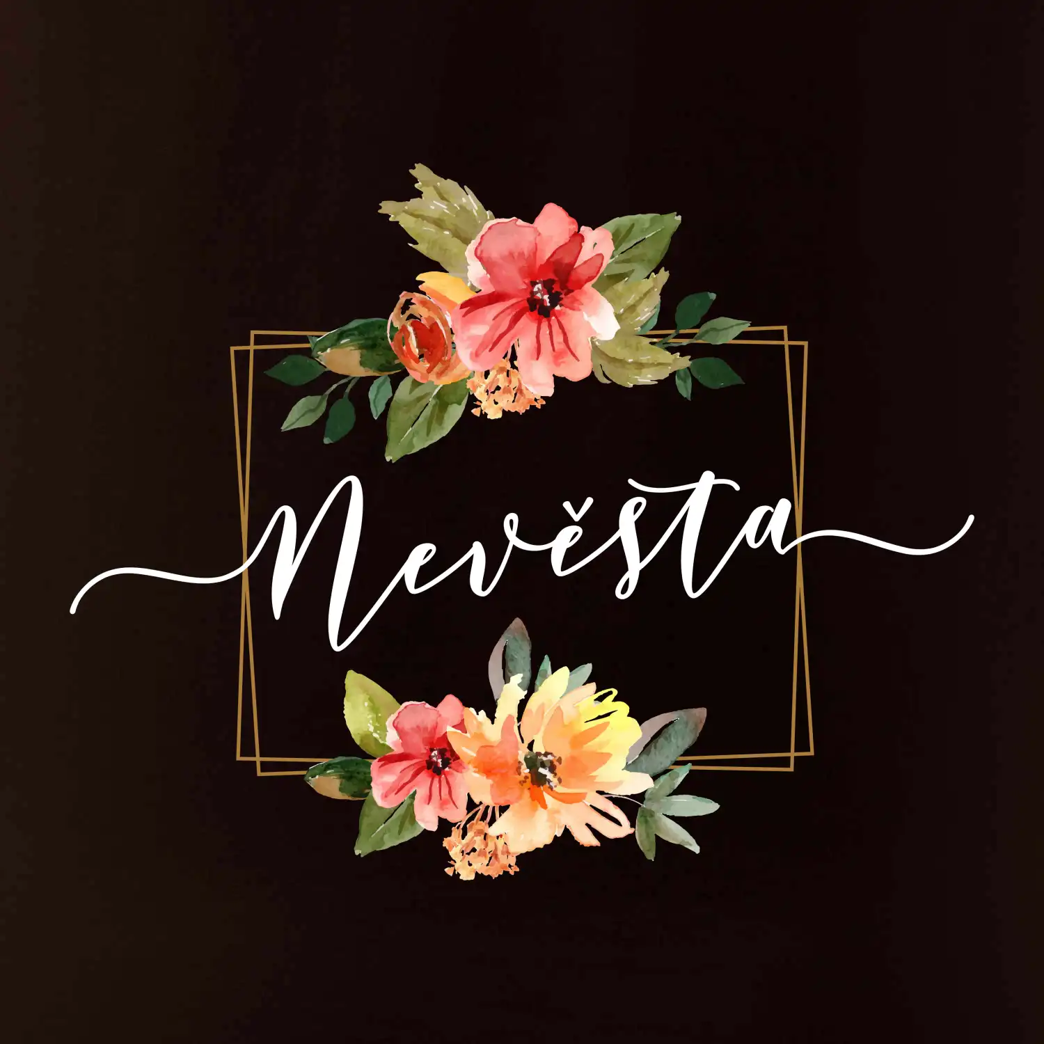 Nevěsta čtverec oranžový