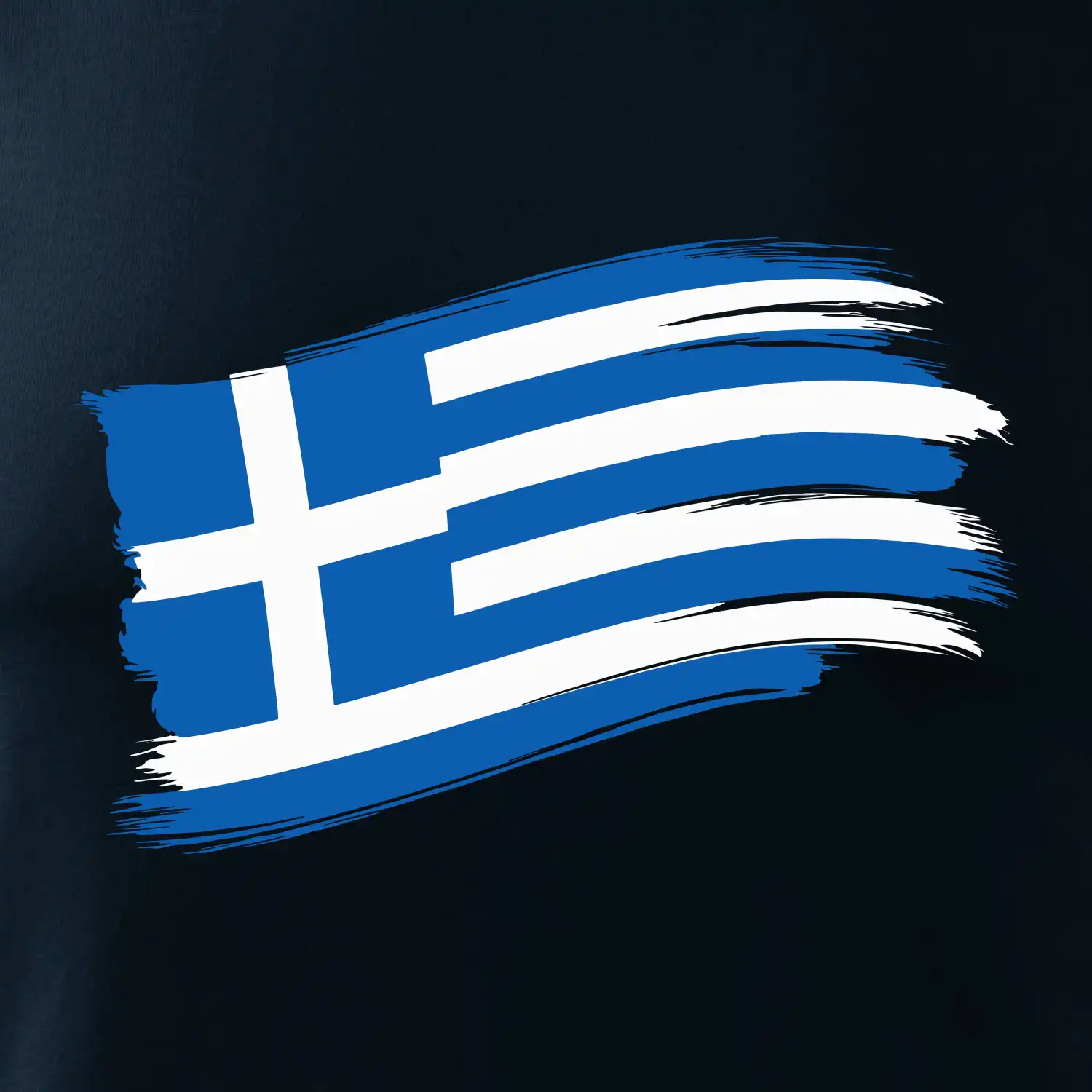 Řecko vlajka - štětkou