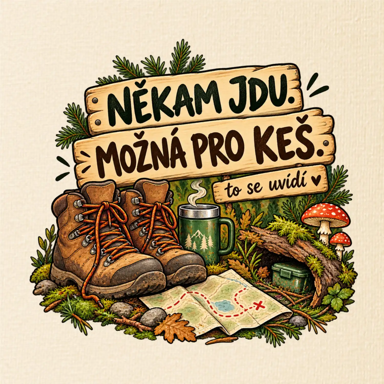 Někam jdu možná pro keš turistické boty