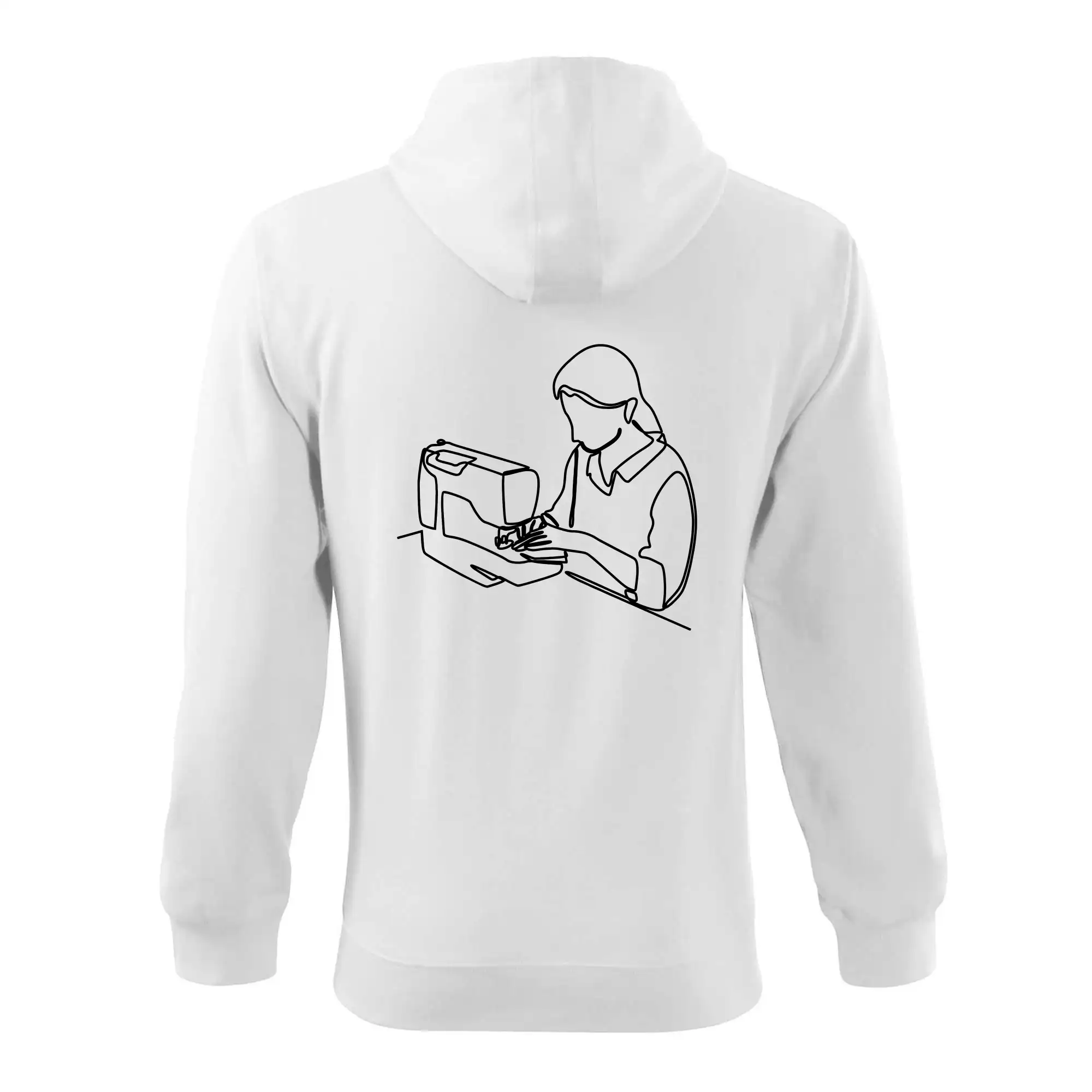 Švadlena a šicí stroj jedním tahem