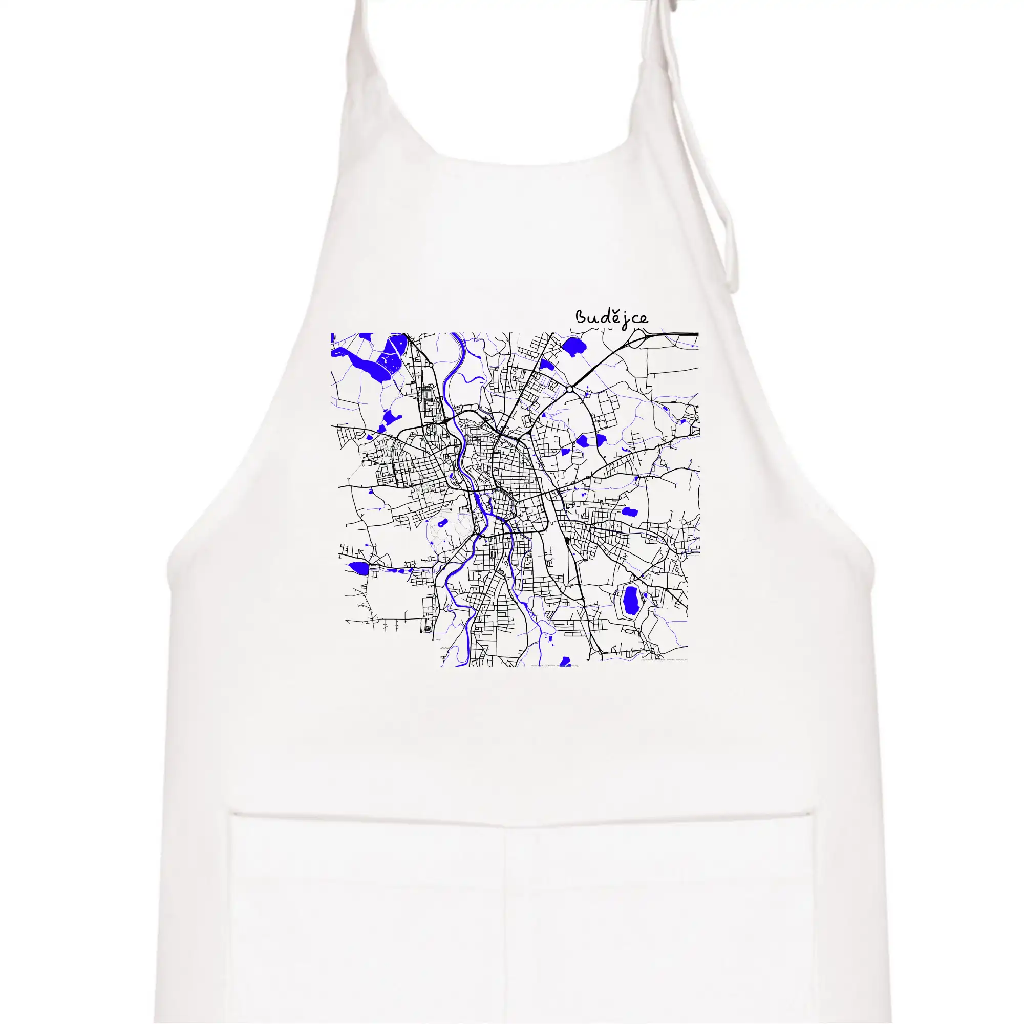 Budějce  - Mapa s vodními toky