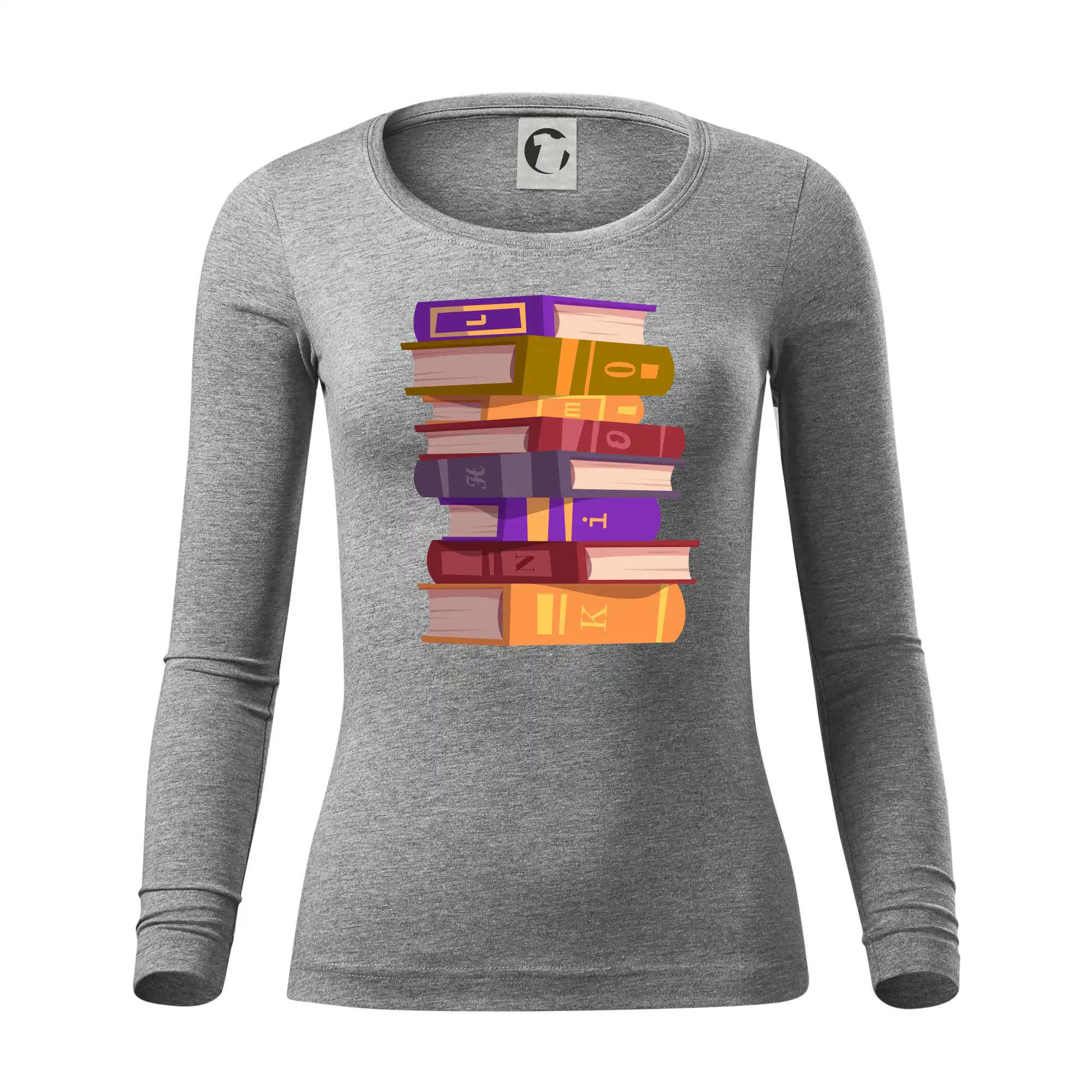 Knihomol stojící knihy