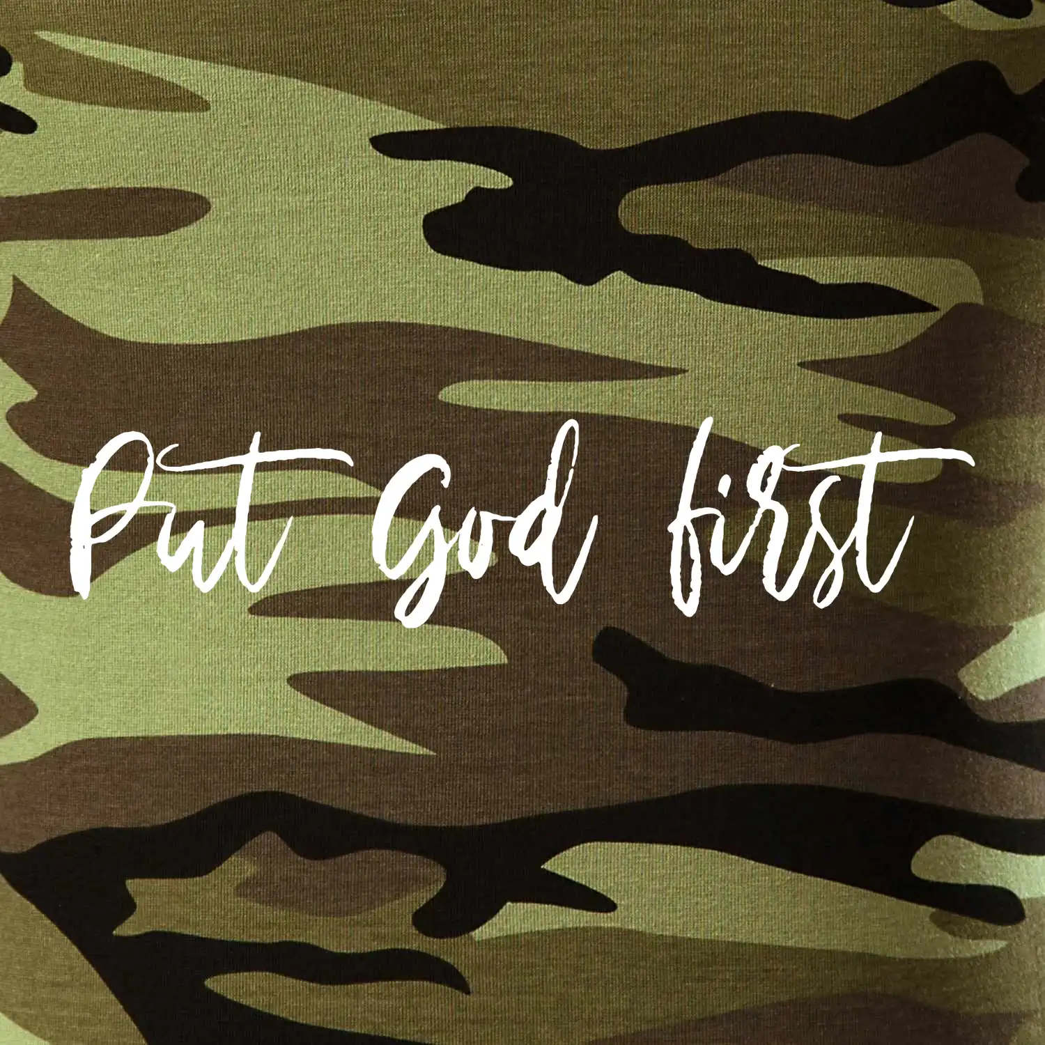 Put God first psací nápis