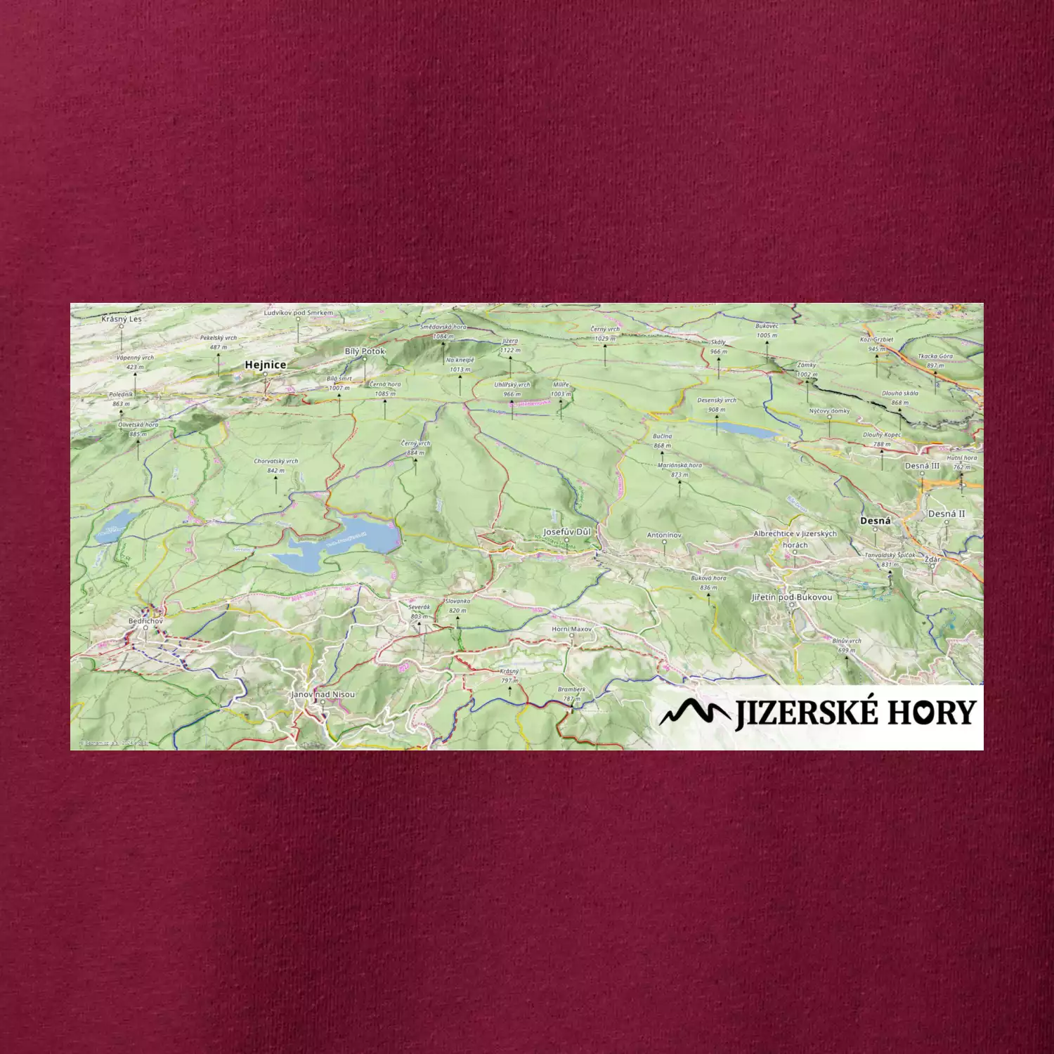 Jizerské hory mapa
