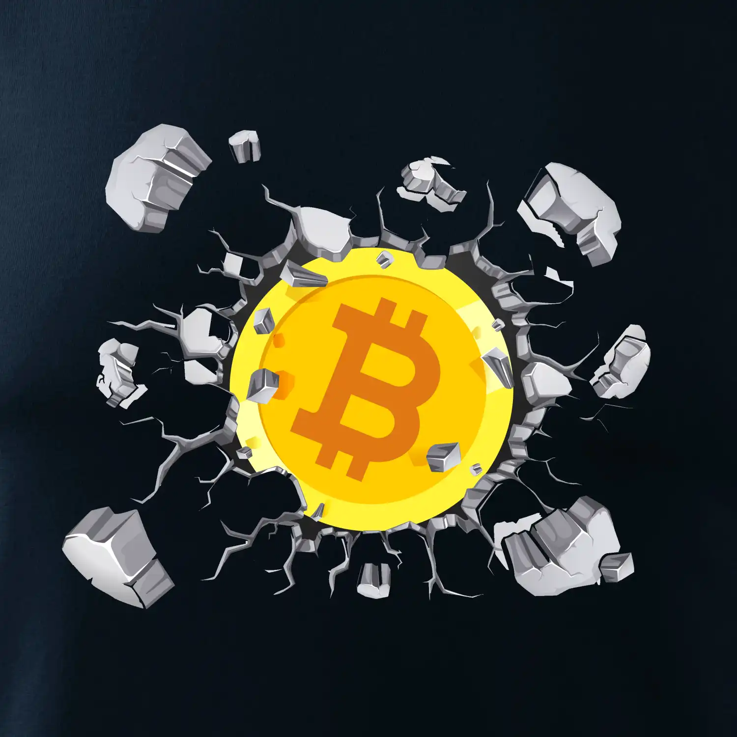 Bitcoin v triku
