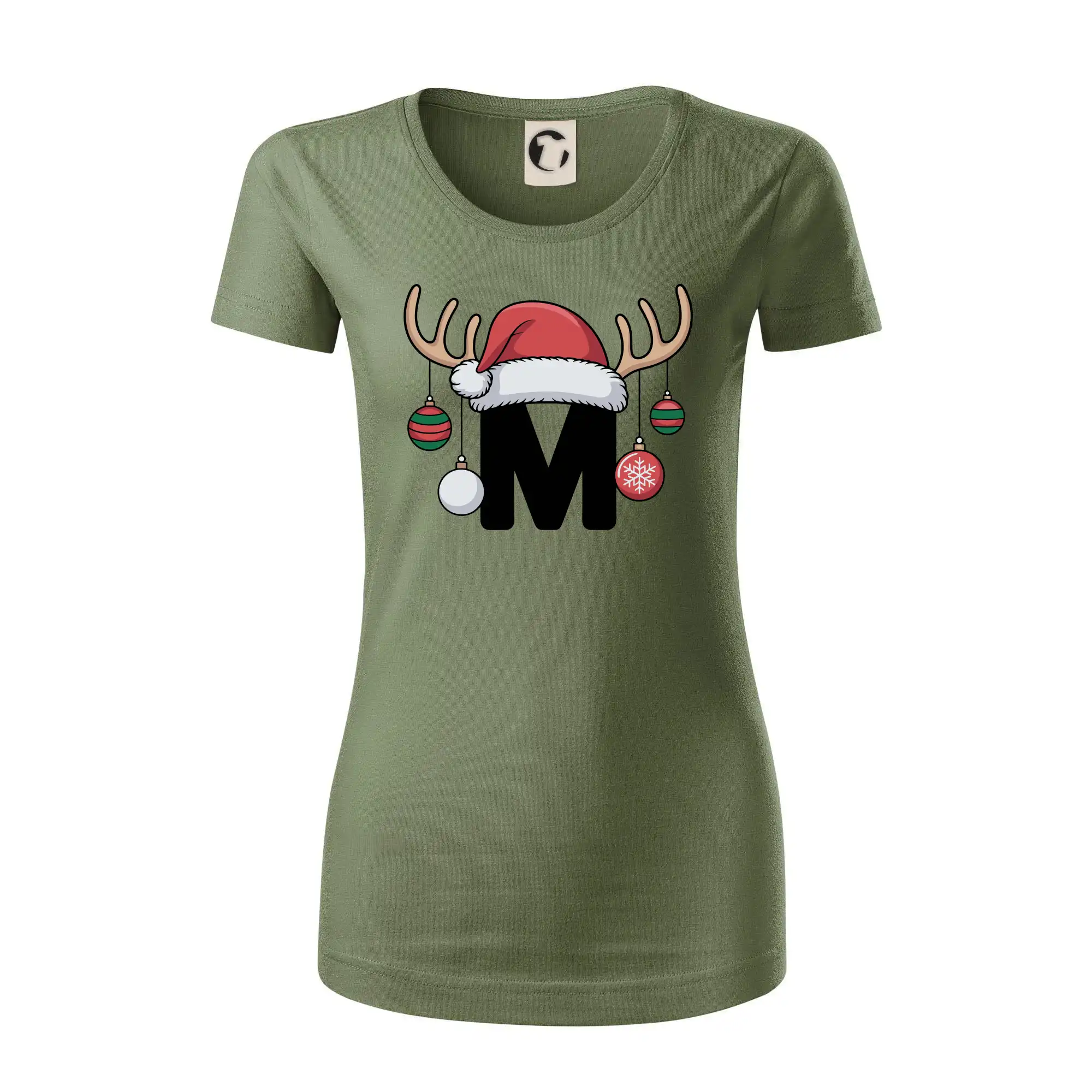 Vanoční rodinná trička - písmeno a čepice