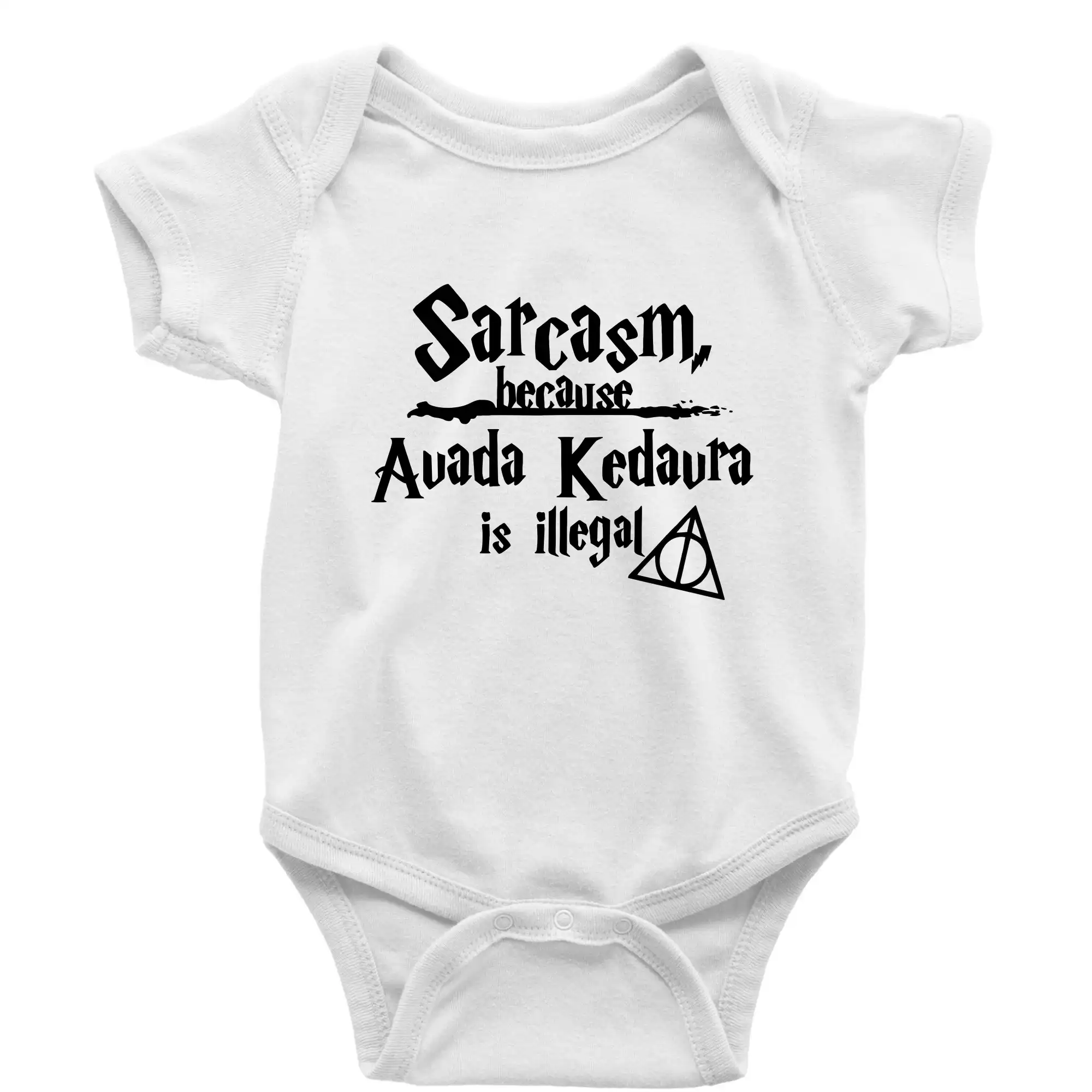 Harry - Sarcasm, because Avada Kedavra is illegal