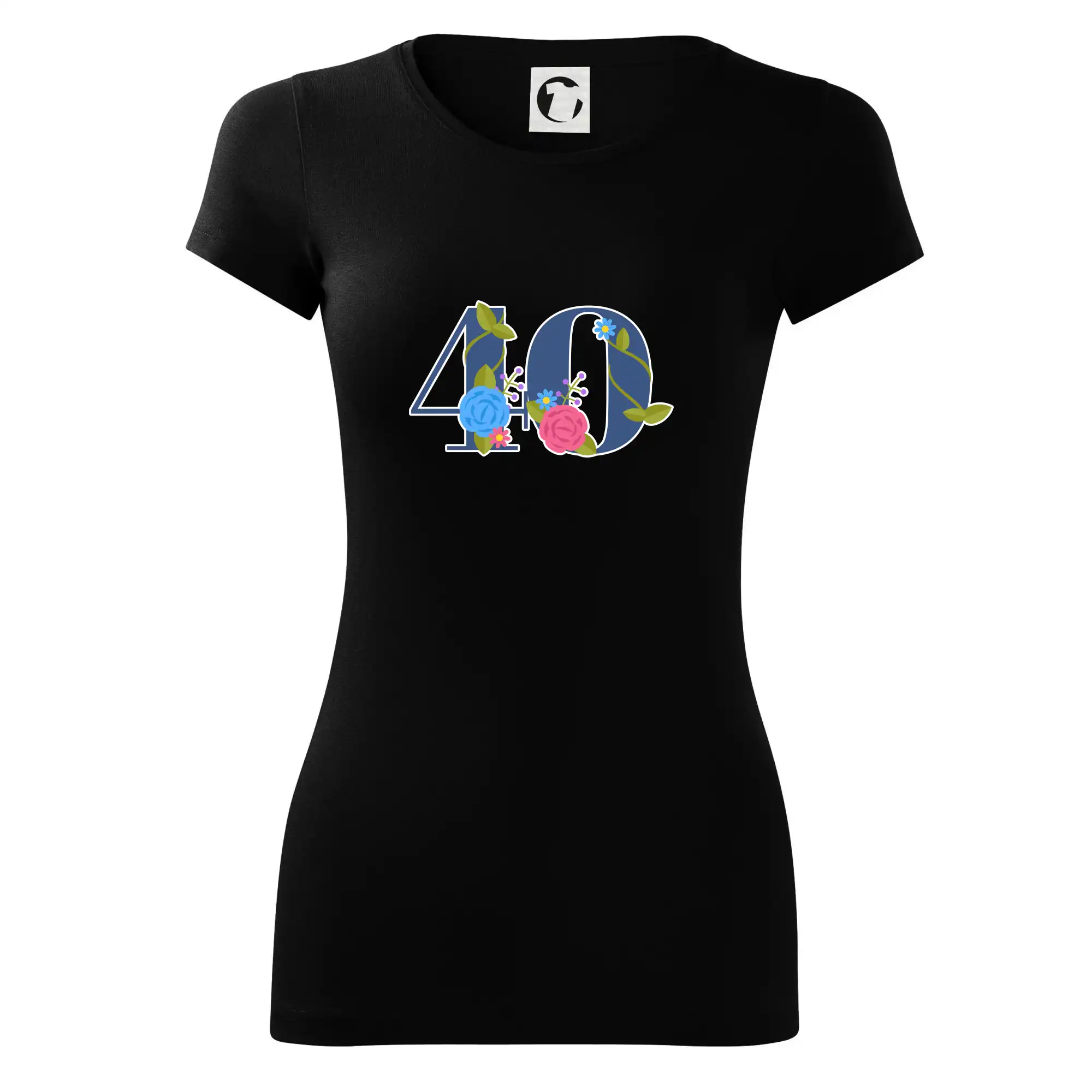 Květinové číslo kreslené - 40
