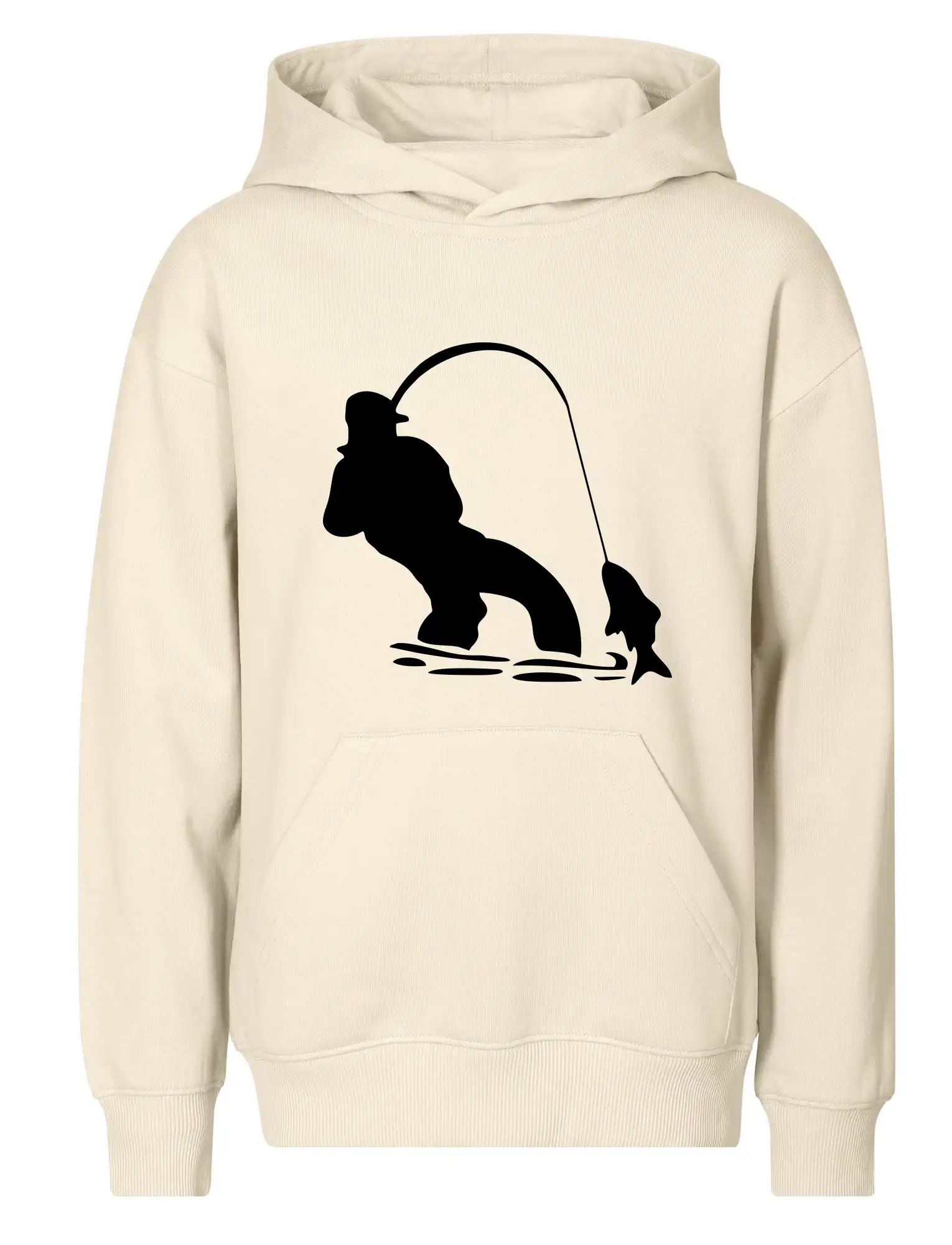 Rybář tahající rybu