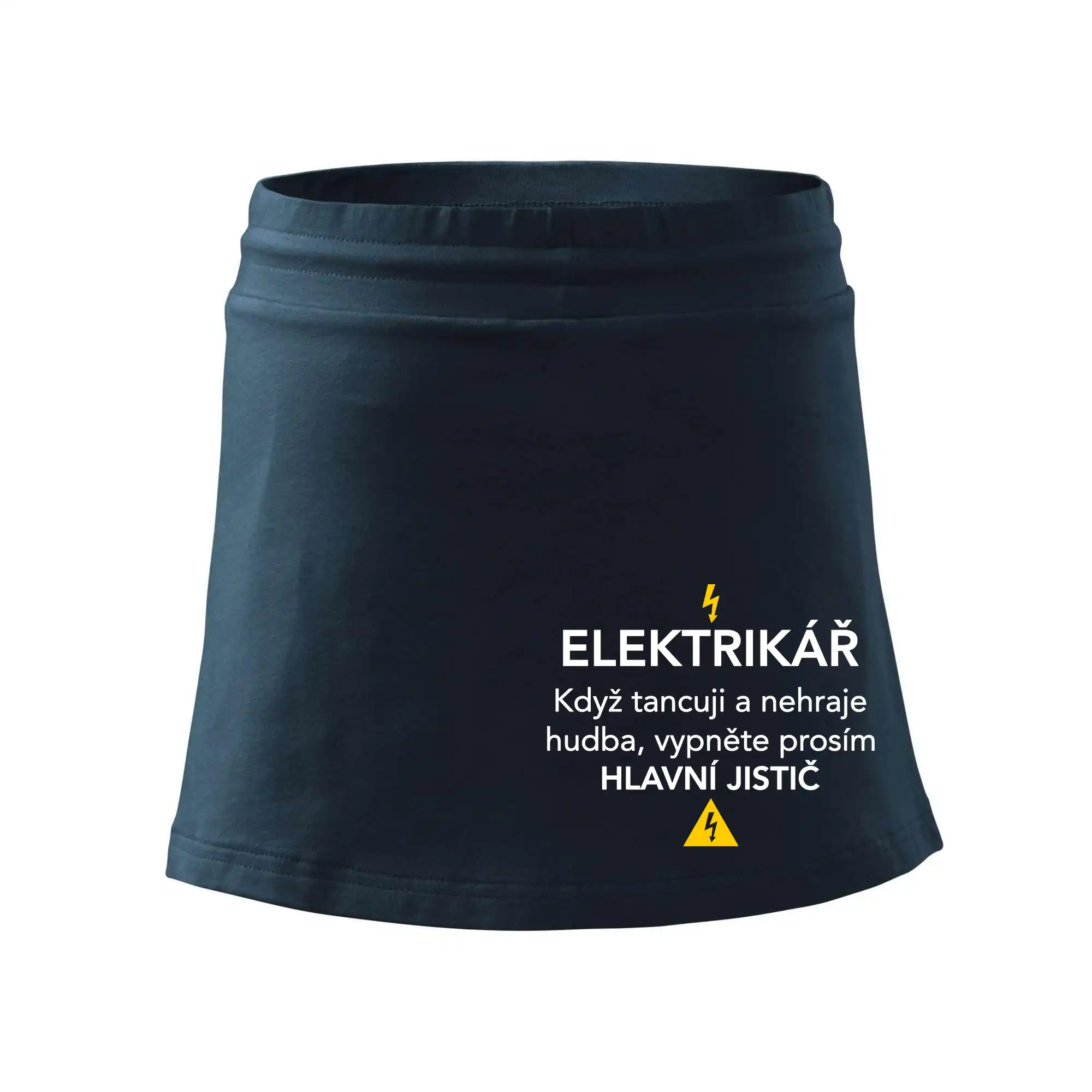 Elektrikář - hlavní jistič - Nápis na zádech