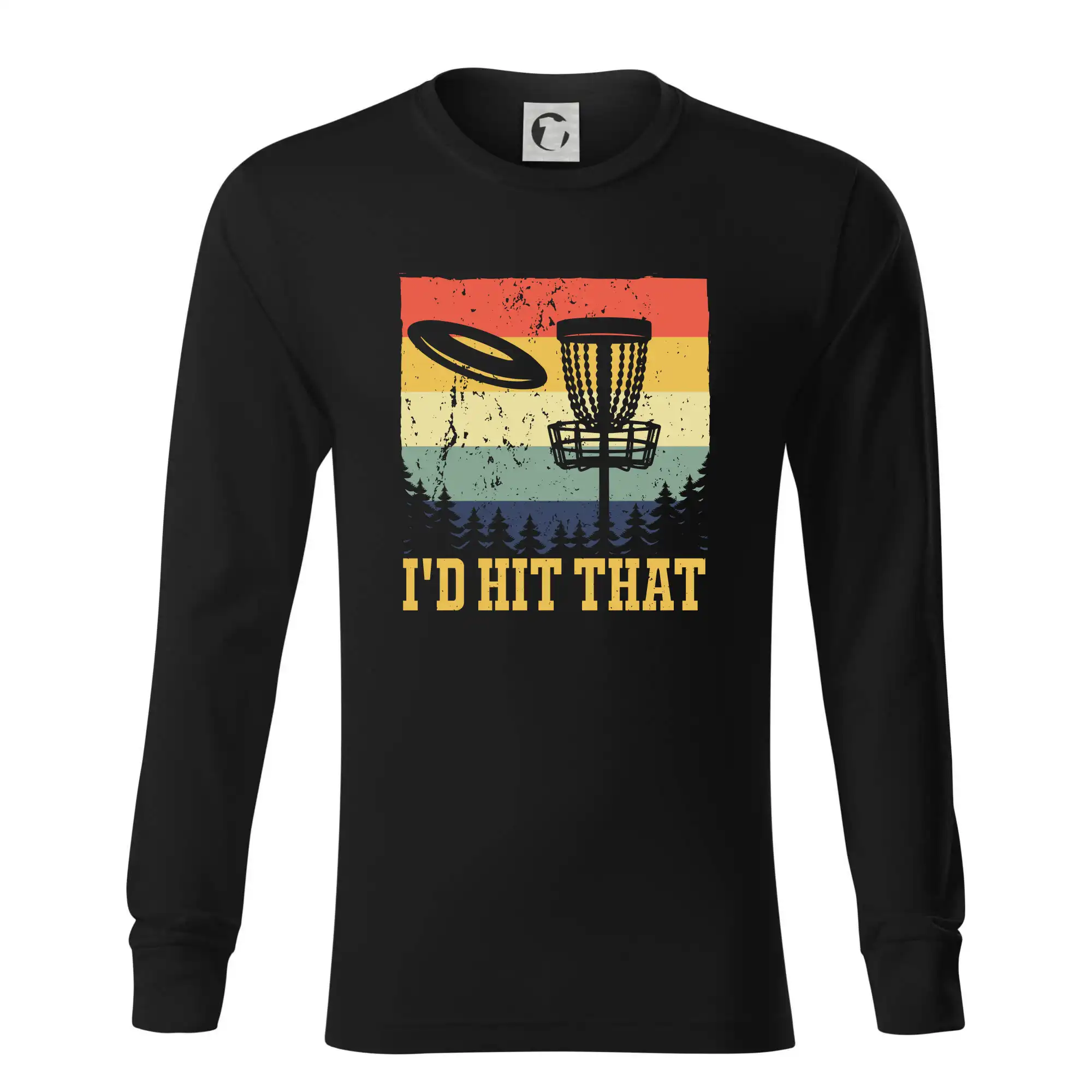 Disc golf player retro vintage