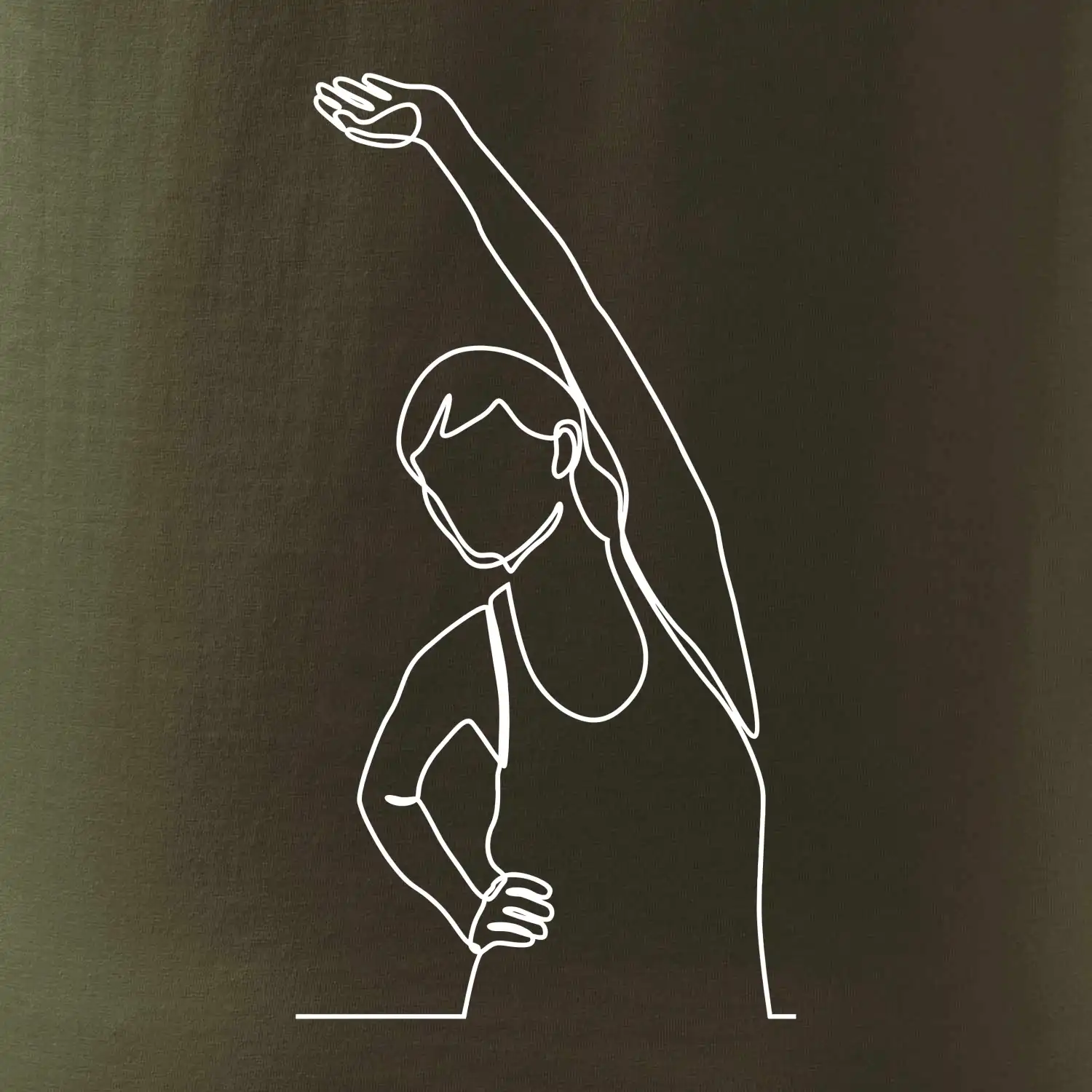 Protahující se žena jedním tahem