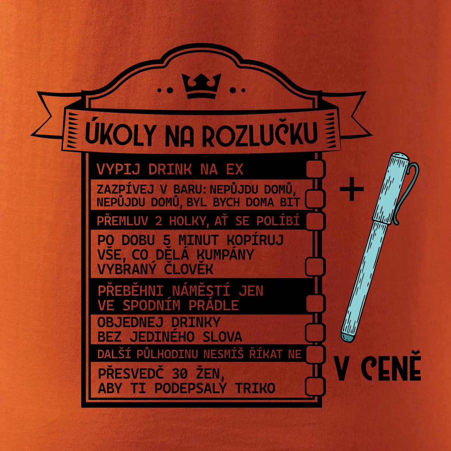 Vintage nápis Triko na rozlučku s úkoly pro ženicha