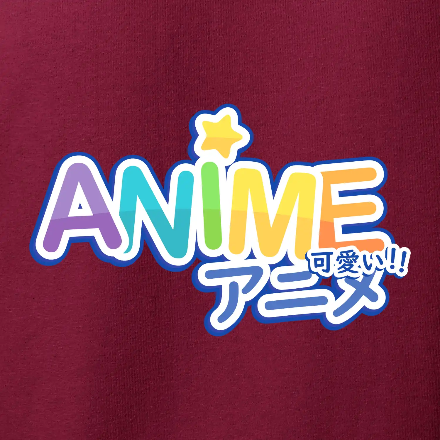Anime nápis duhový